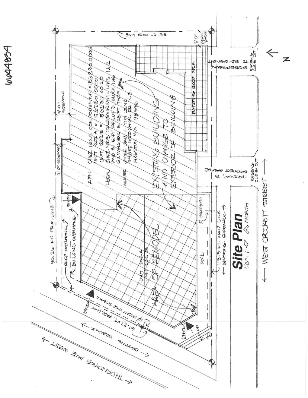 Site plan for 2100 Thorndyke Ave W