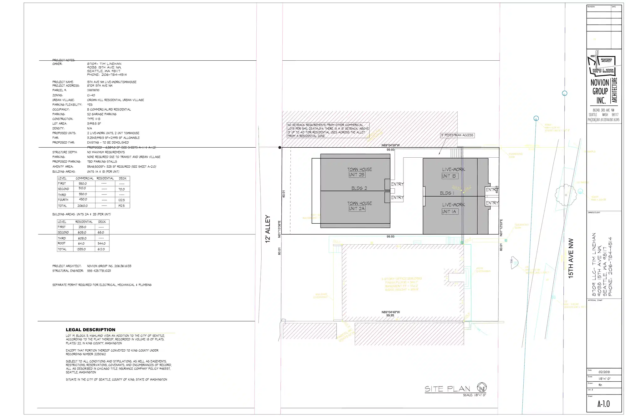 Site plan for 8713 15th Ave NW