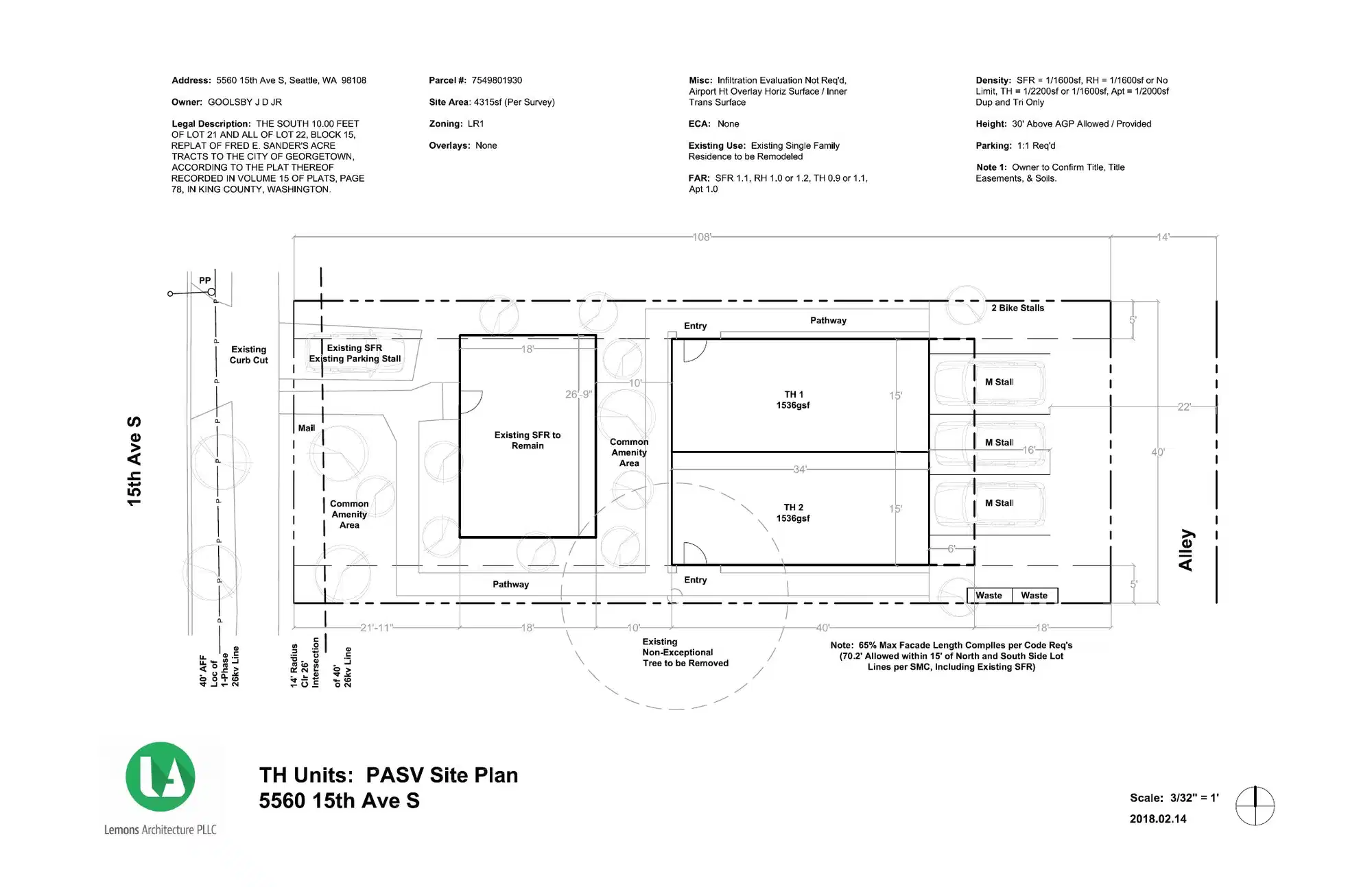 Site plan for 5564 15th Ave S