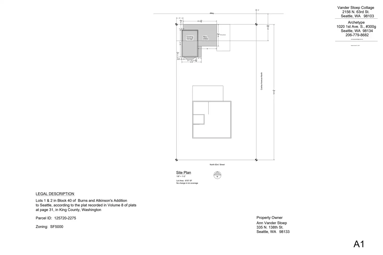 Site plan for 2156 N 63rd St