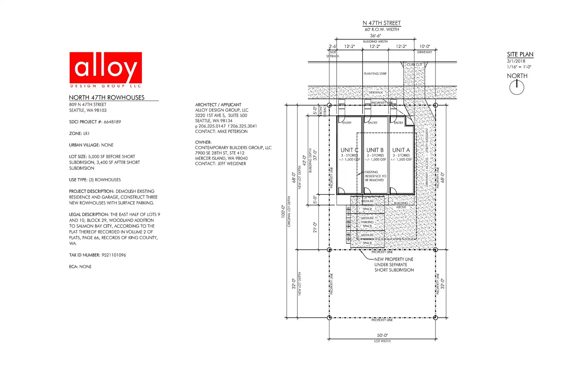 Site plan for 809 N 47th St