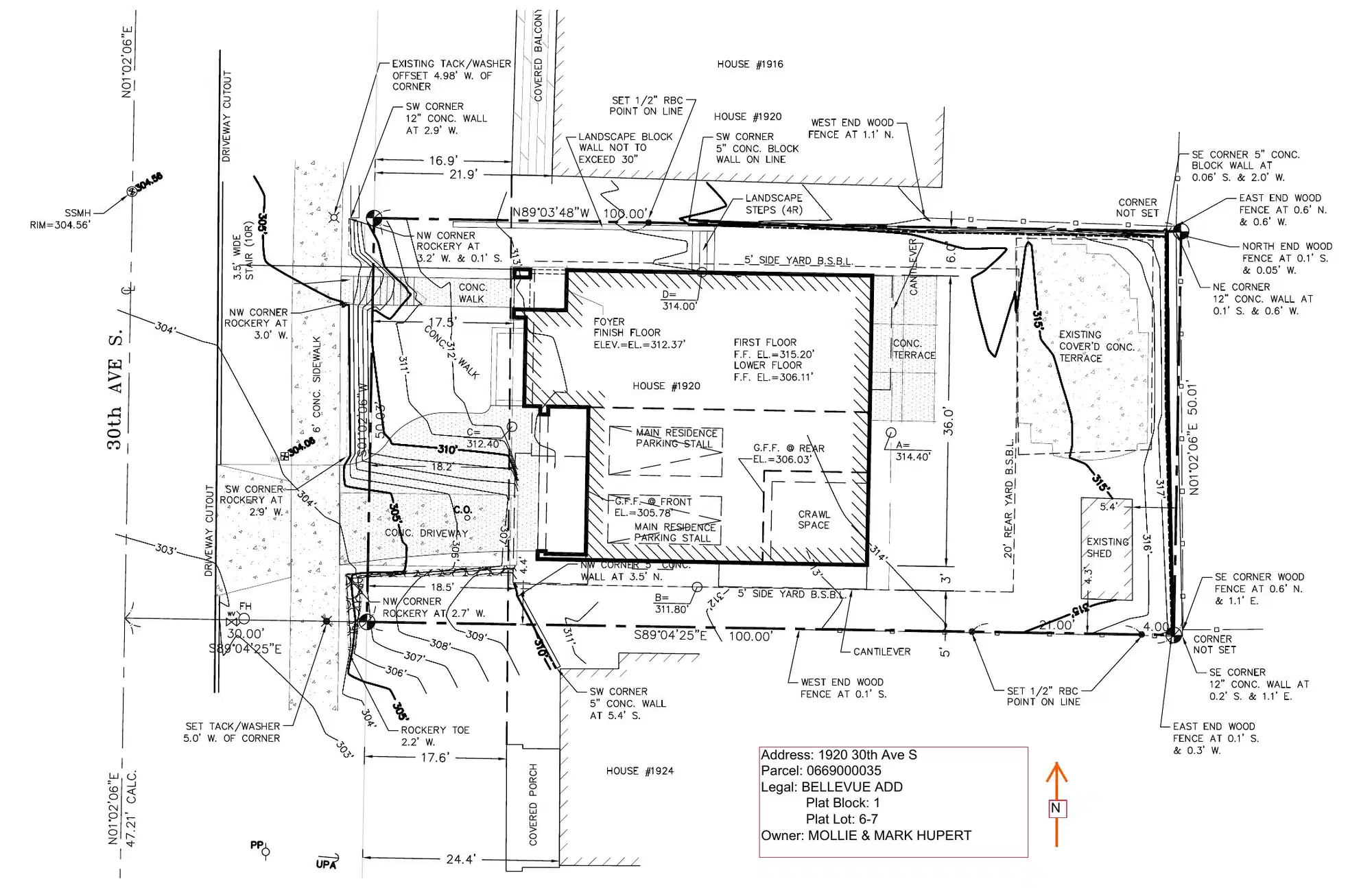 Site plan for 1920 30th Ave S