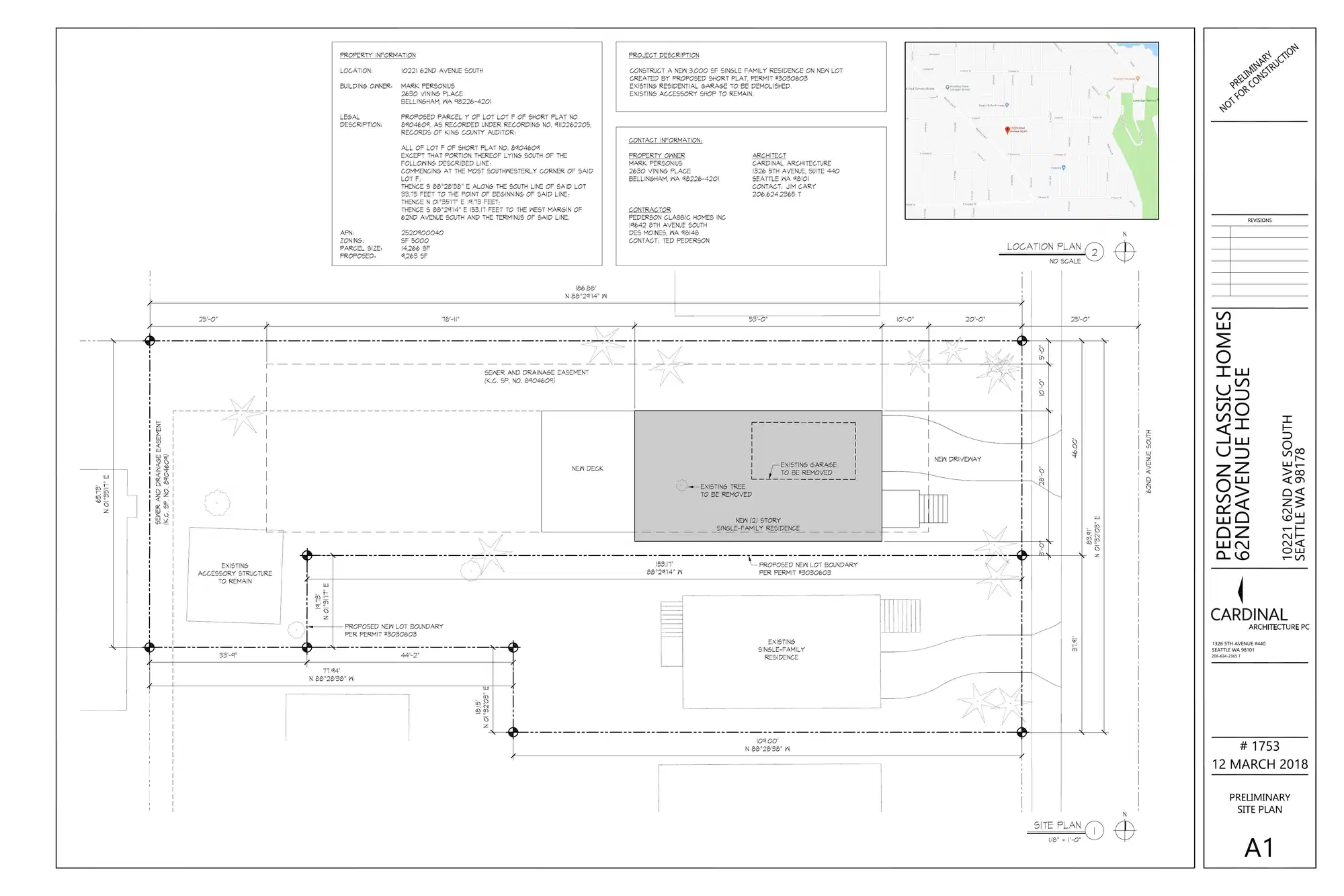 Site plan for 10219 62nd Ave S