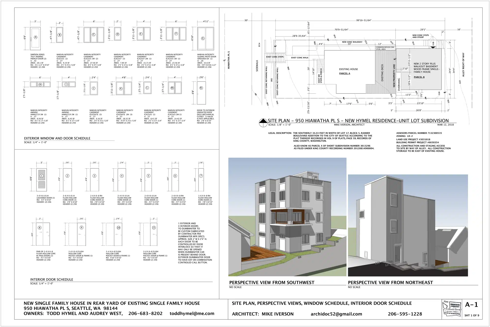 Site plan for 952 Hiawatha Pl S