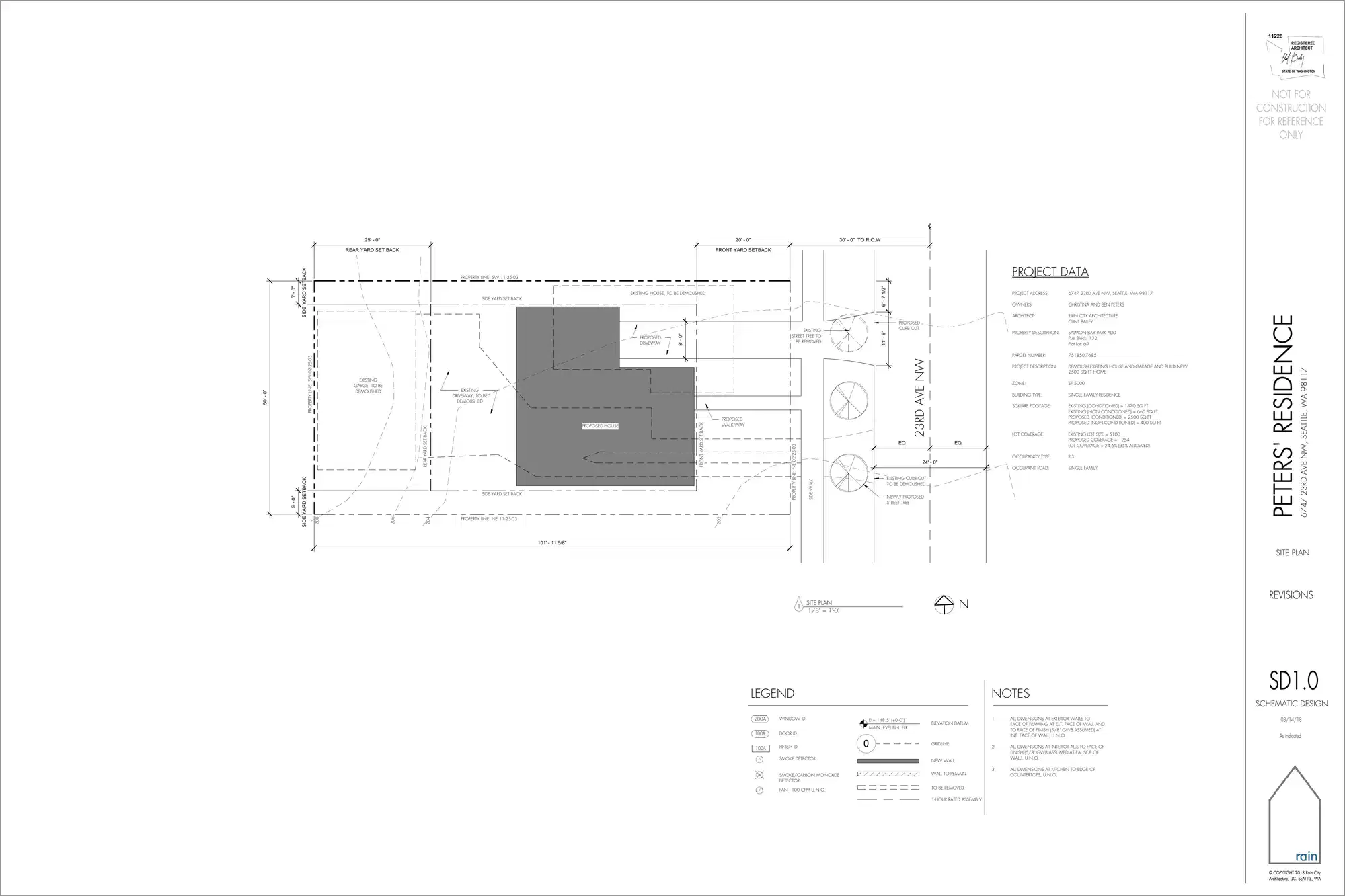 Site plan for 6747 23rd Ave NW