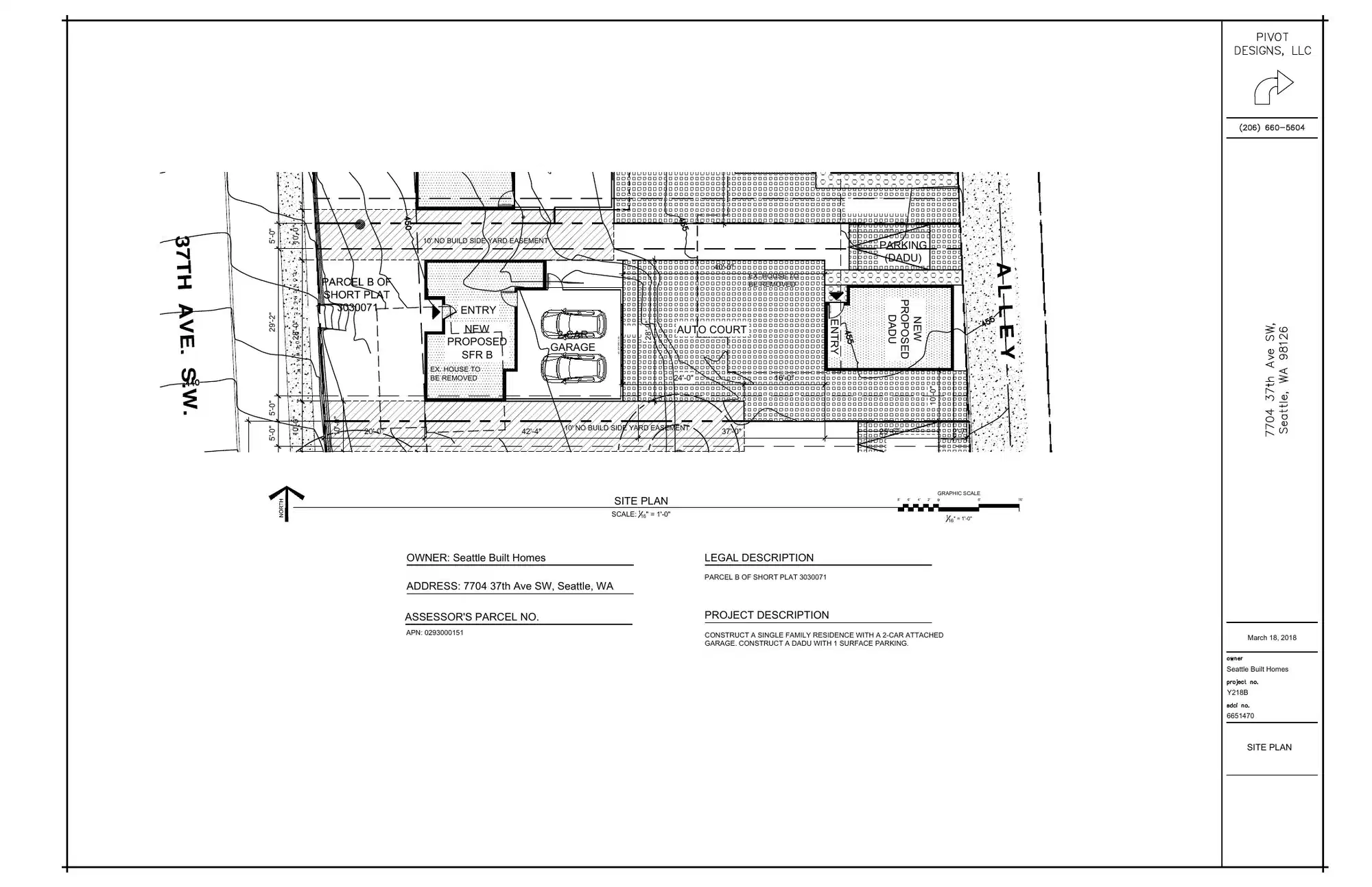 Site plan for 7704 37th Ave SW