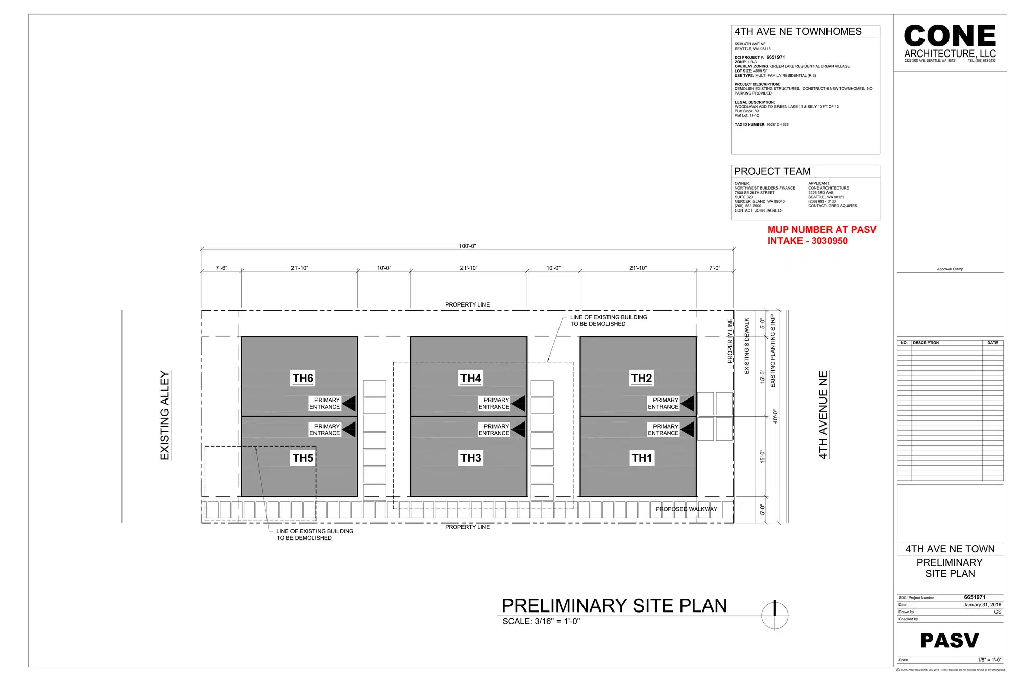 Site plan for 6539 4th Ave NE