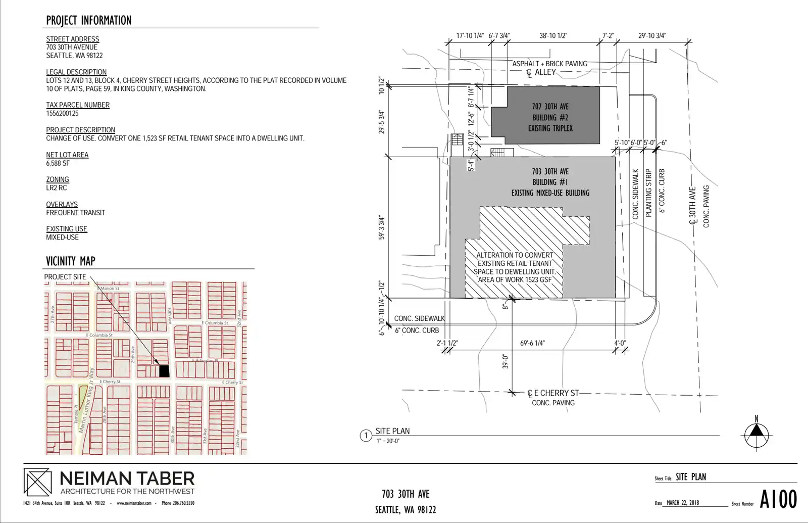Site plan for 703 30th Ave