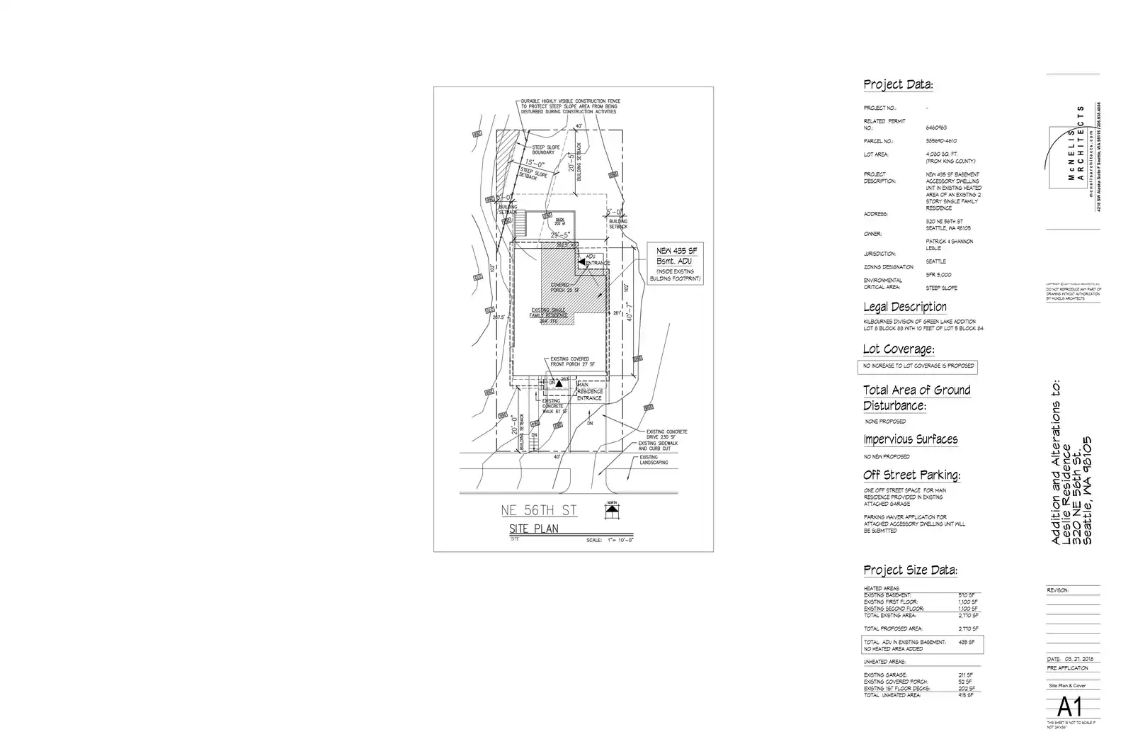 Site plan for 320 NE 56th St
