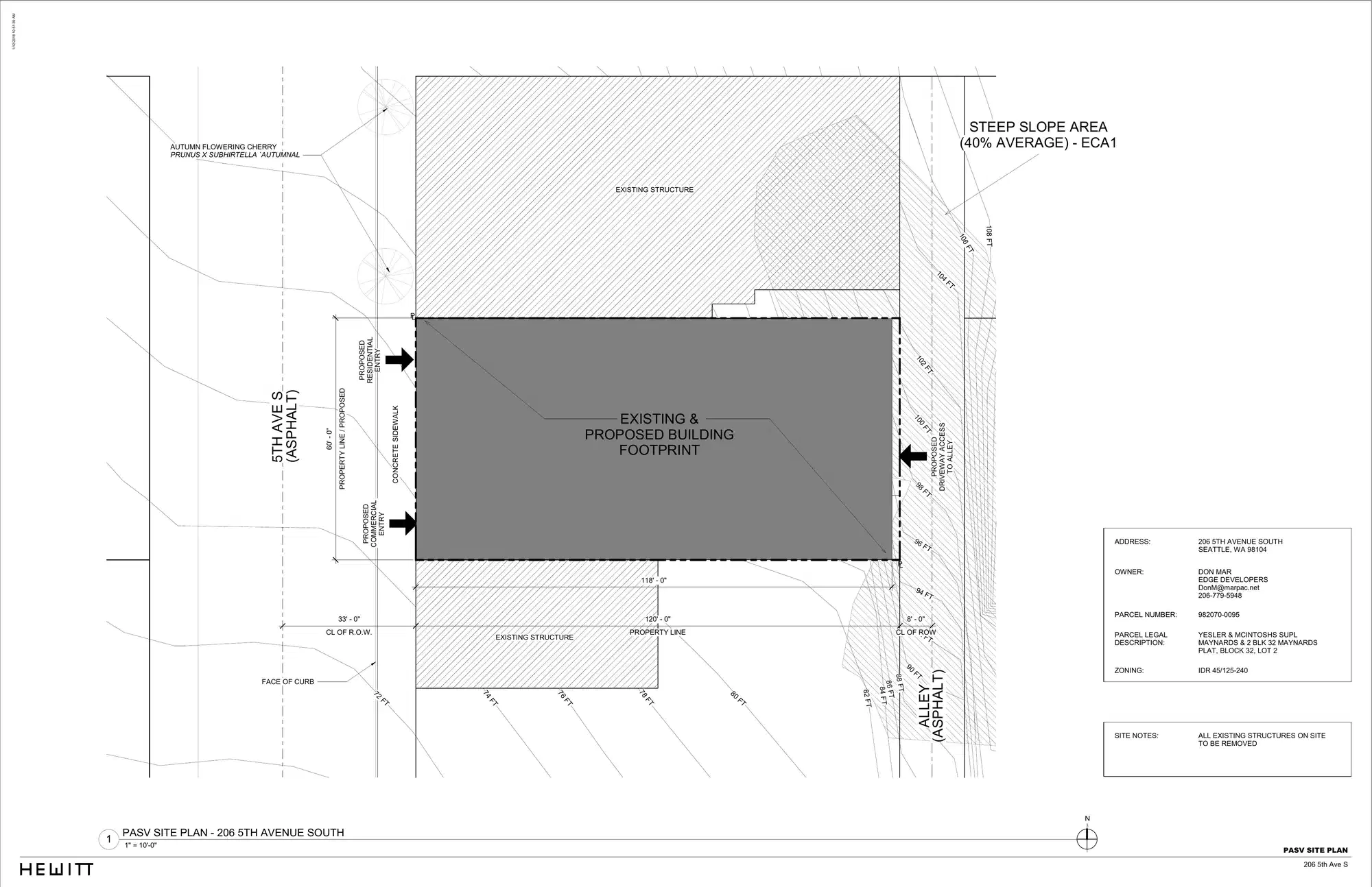 Site plan for 206 5th Ave S