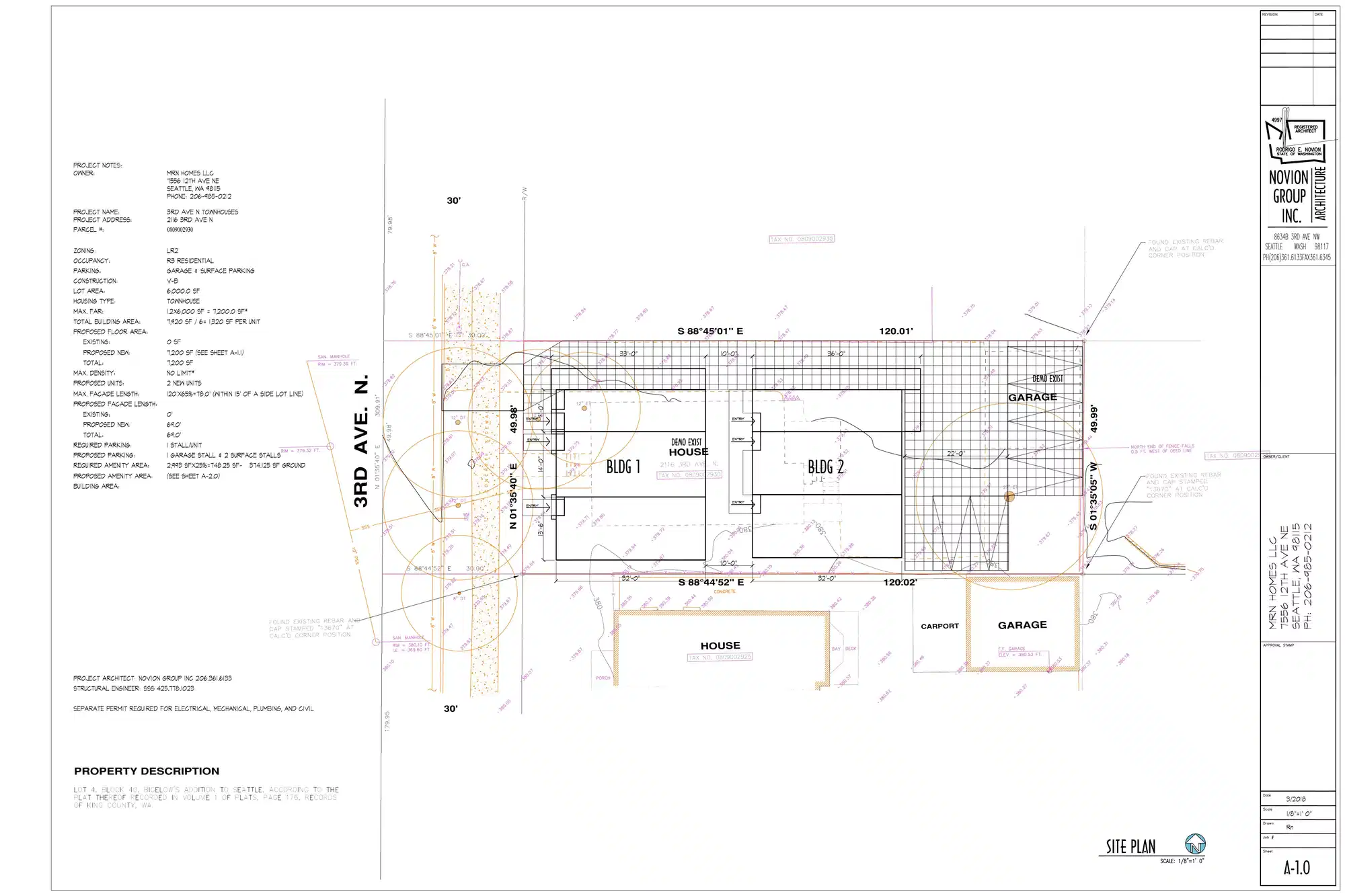 Site plan for 2116 3rd Ave N