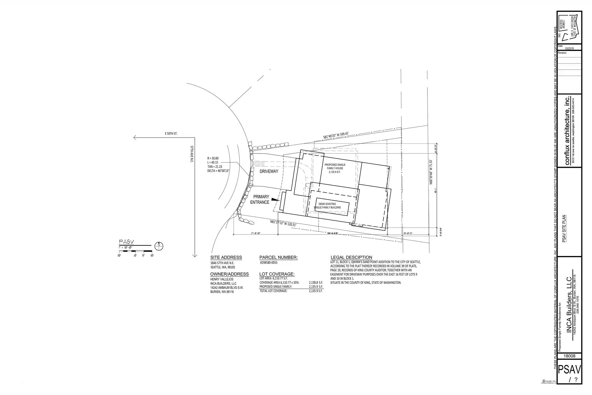 Site plan for 5846 57th Ave NE