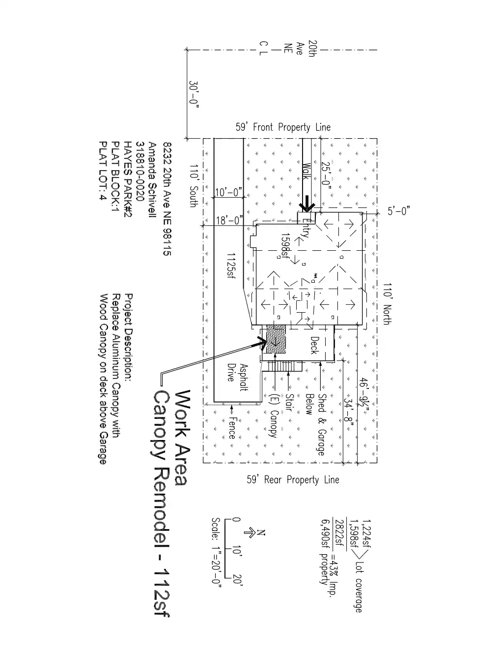 Site plan for 8232 20th Ave NE