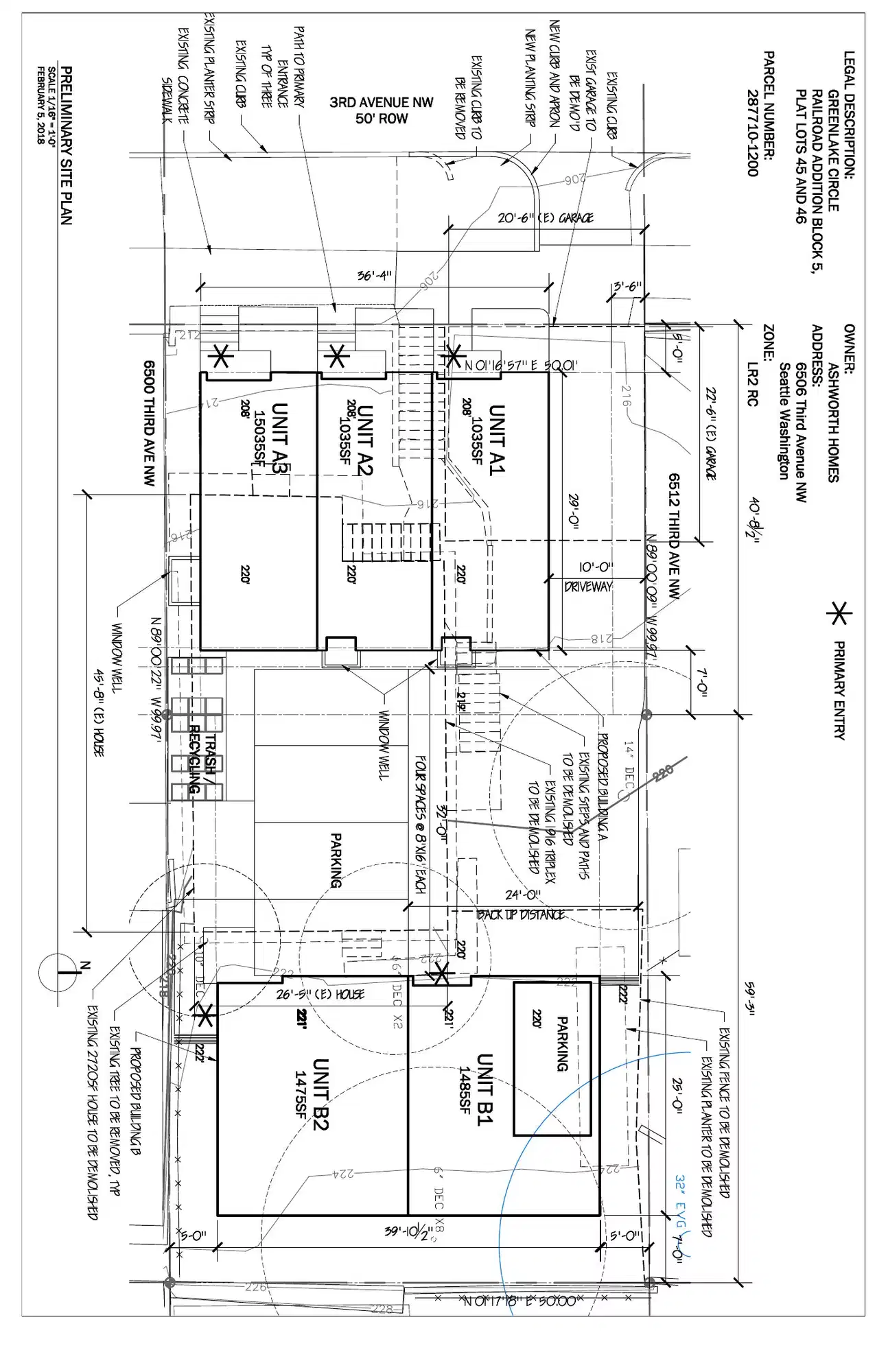 Site plan for 6508 3rd Ave NW