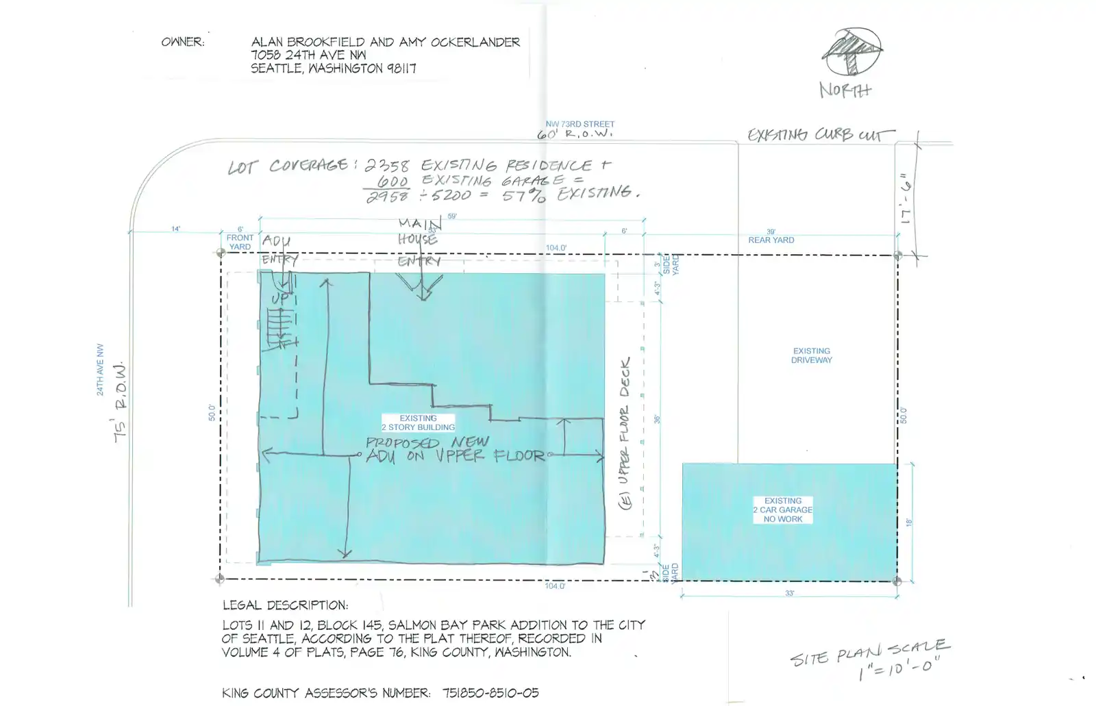 Site plan for 7058 24th Ave NW