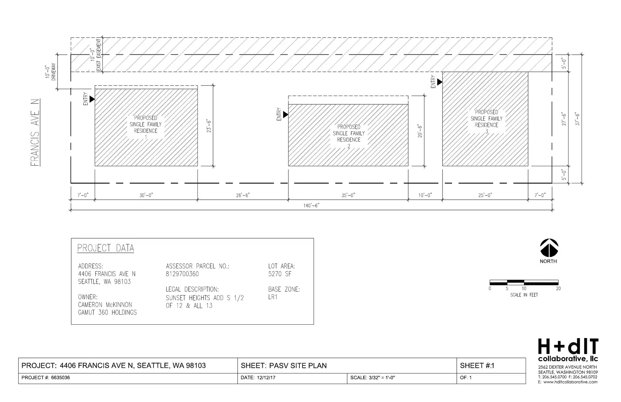Site plan for 4406 A Francis Ave N