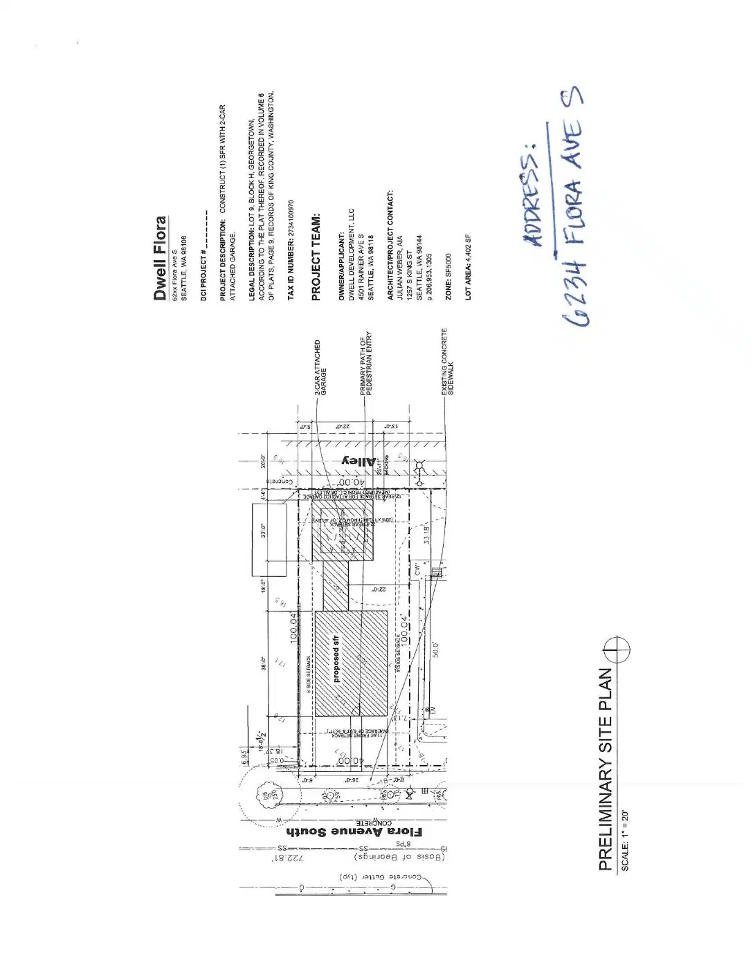 Site plan for 6234 Flora Ave S