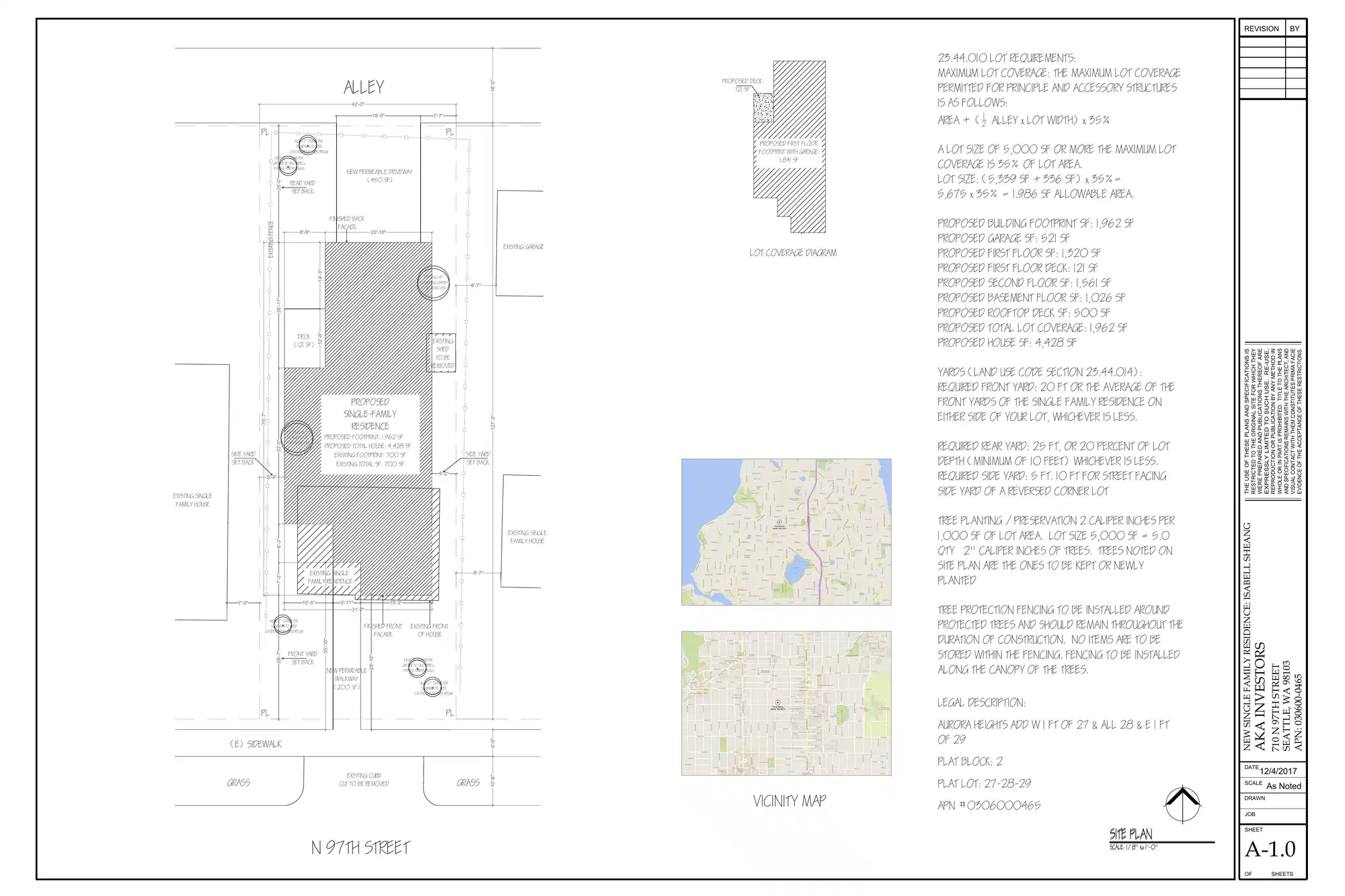 Site plan for 710 N 97th St
