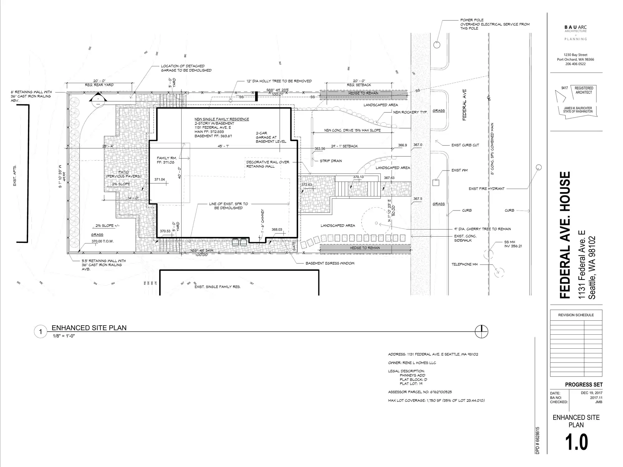 Site plan for 1131 Federal Ave E