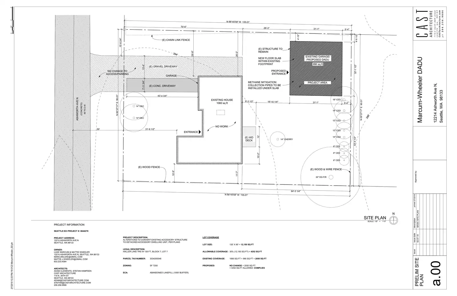 Site plan for 12216 Ashworth Ave N