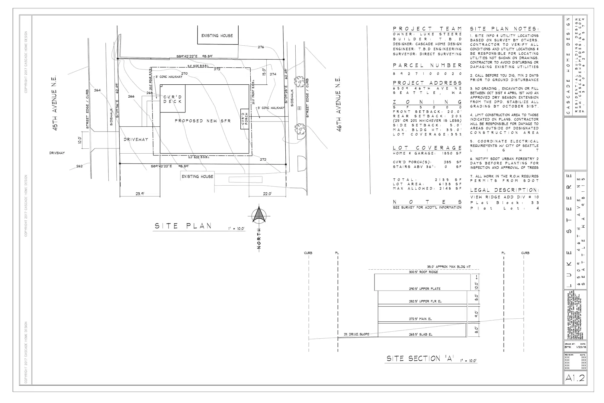 Site plan for 6509 46th Ave NE