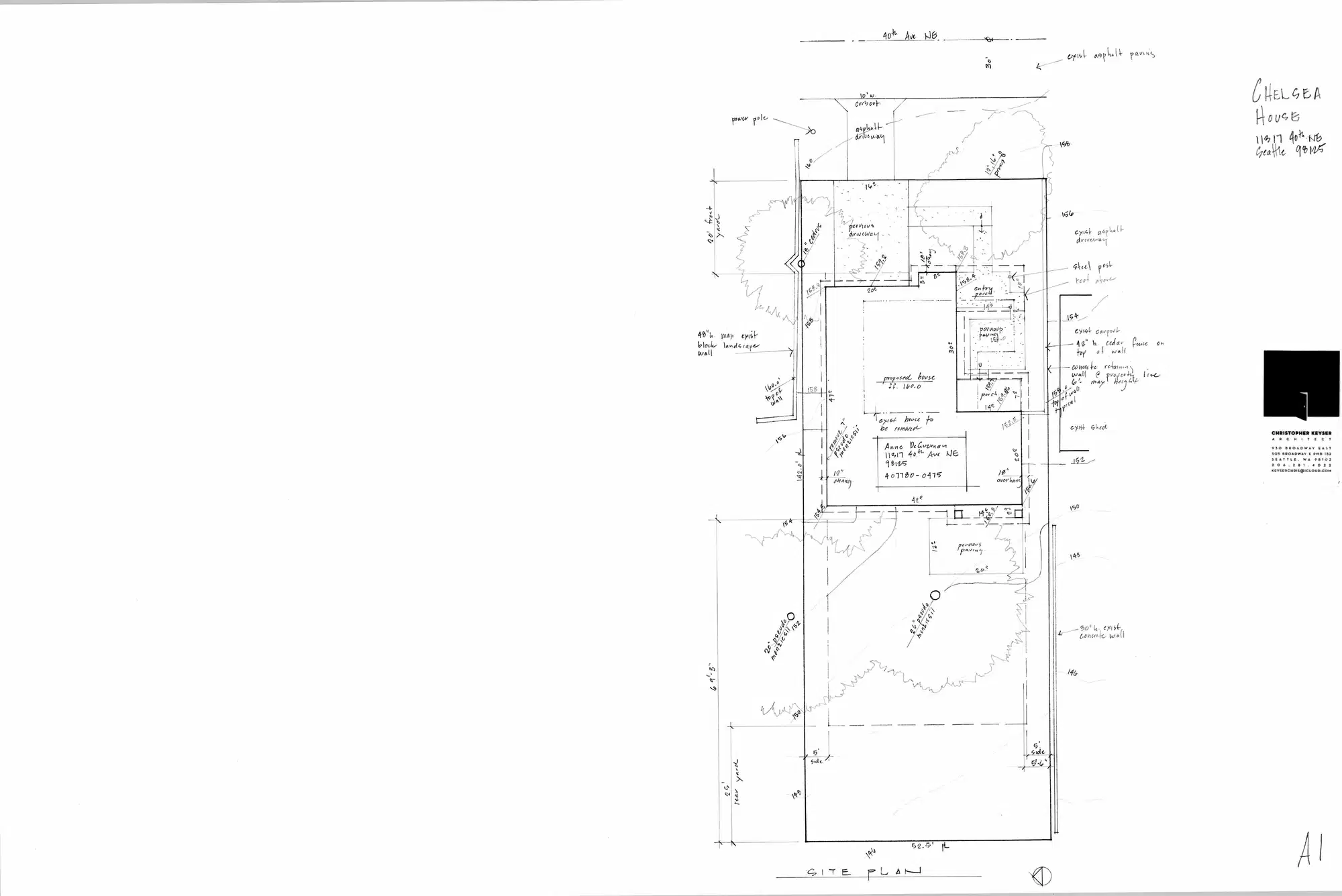 Site plan for 11317 40th Ave NE