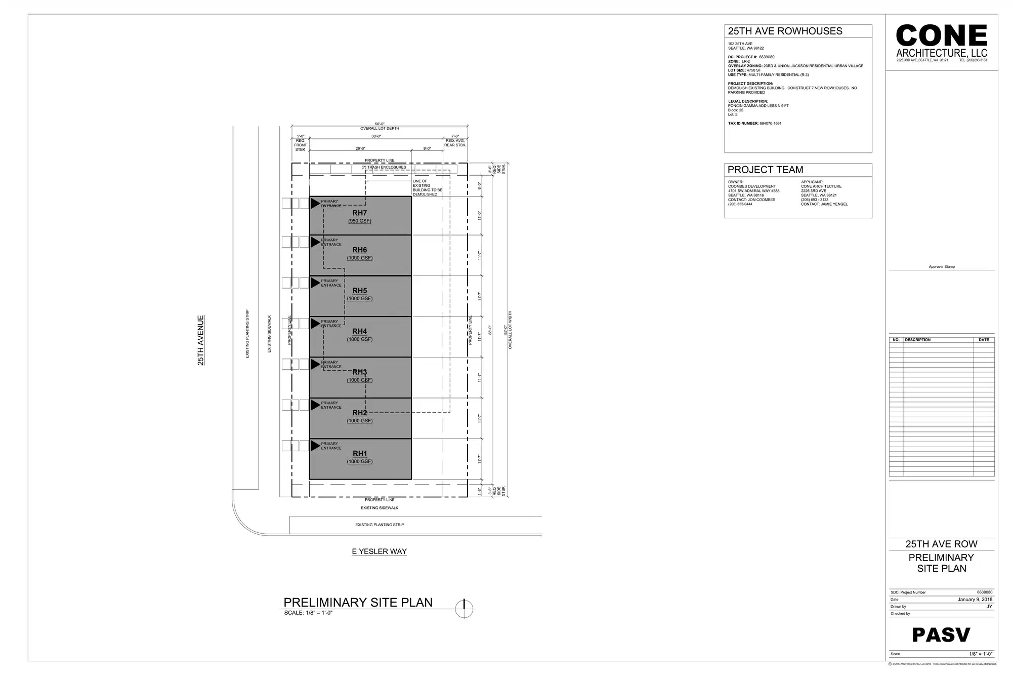 Site plan for 102 25th Ave