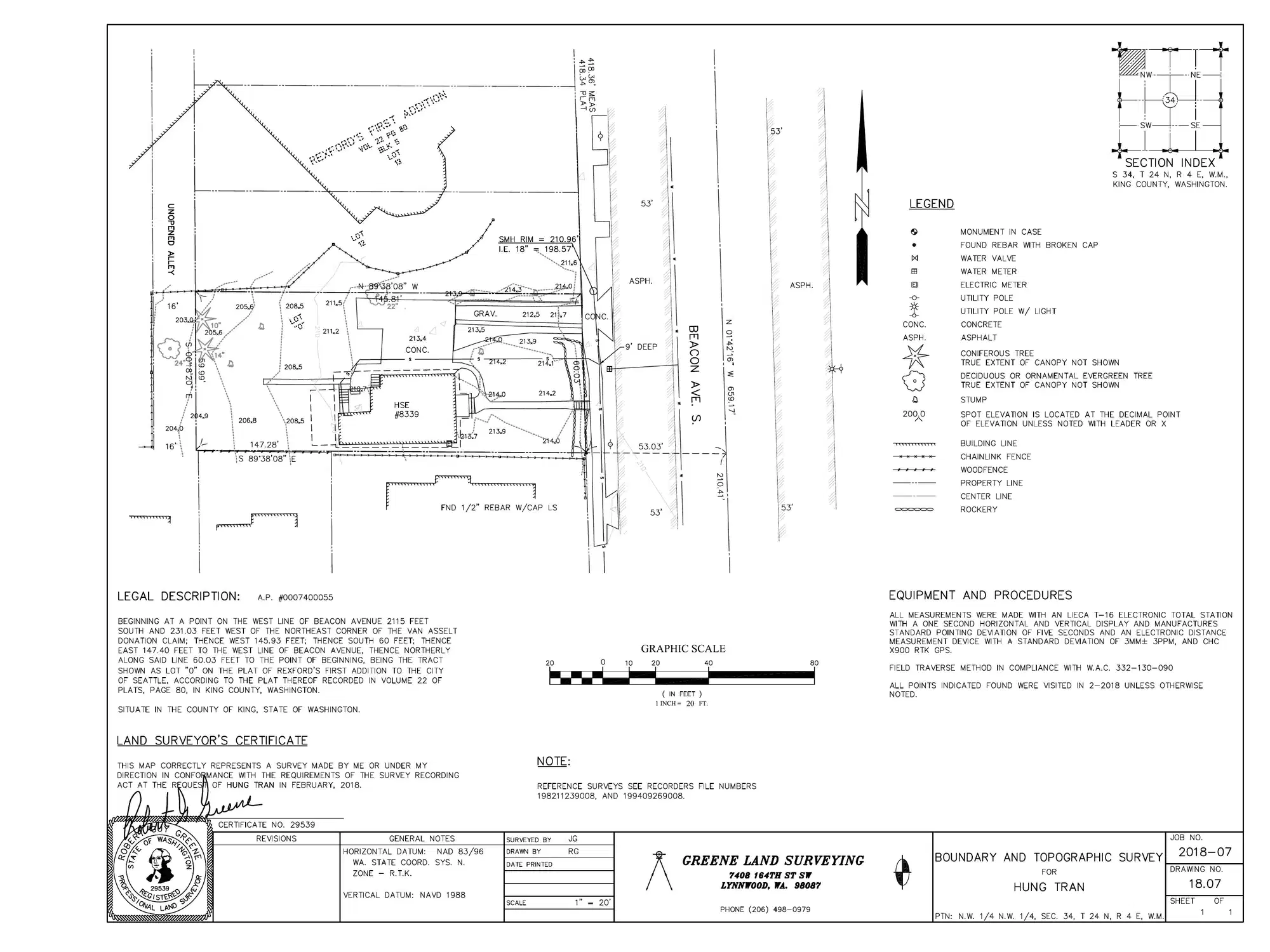 Site plan for 8339 Beacon Ave S