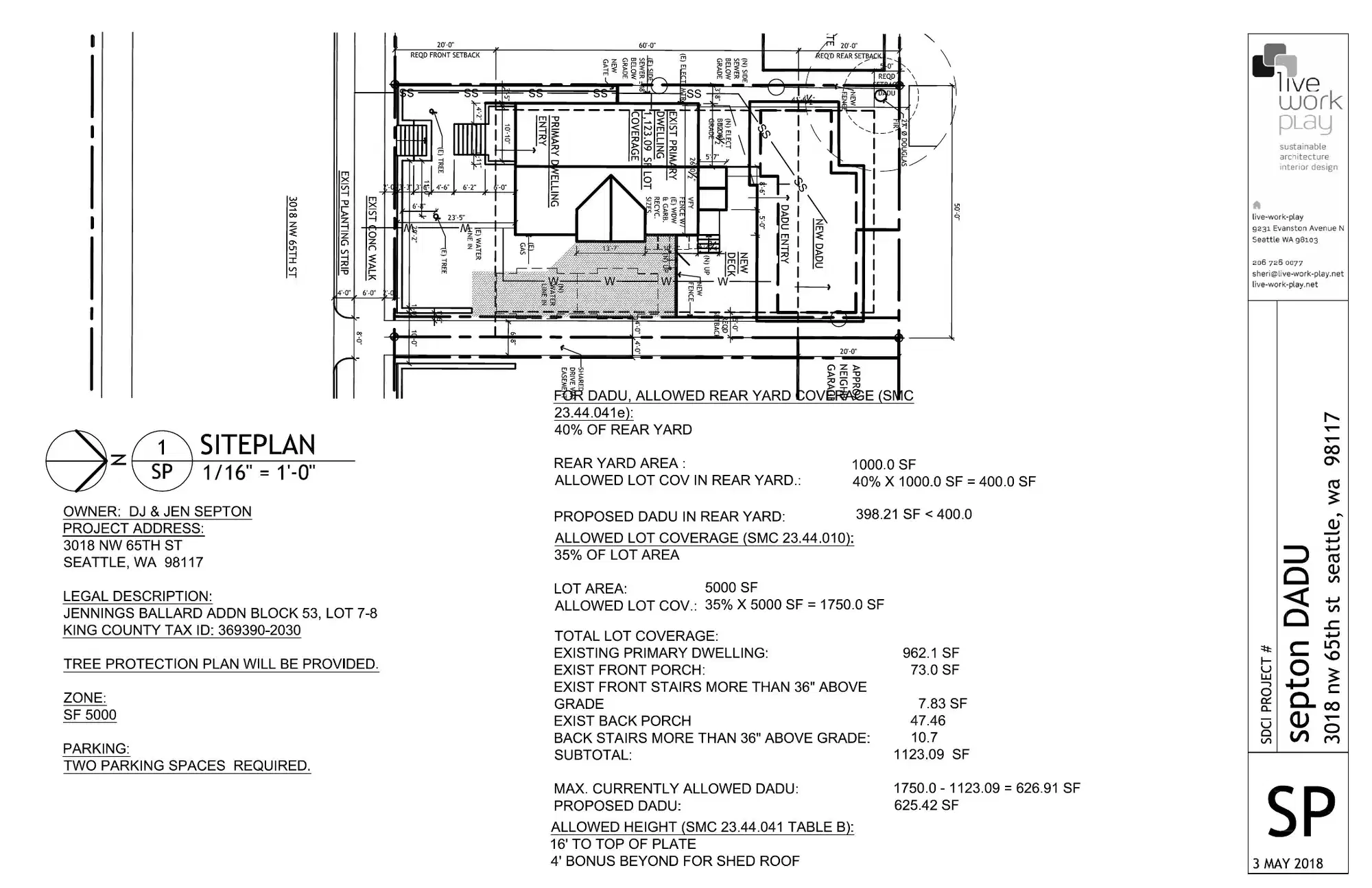 Site plan for 3018 NW 65th St