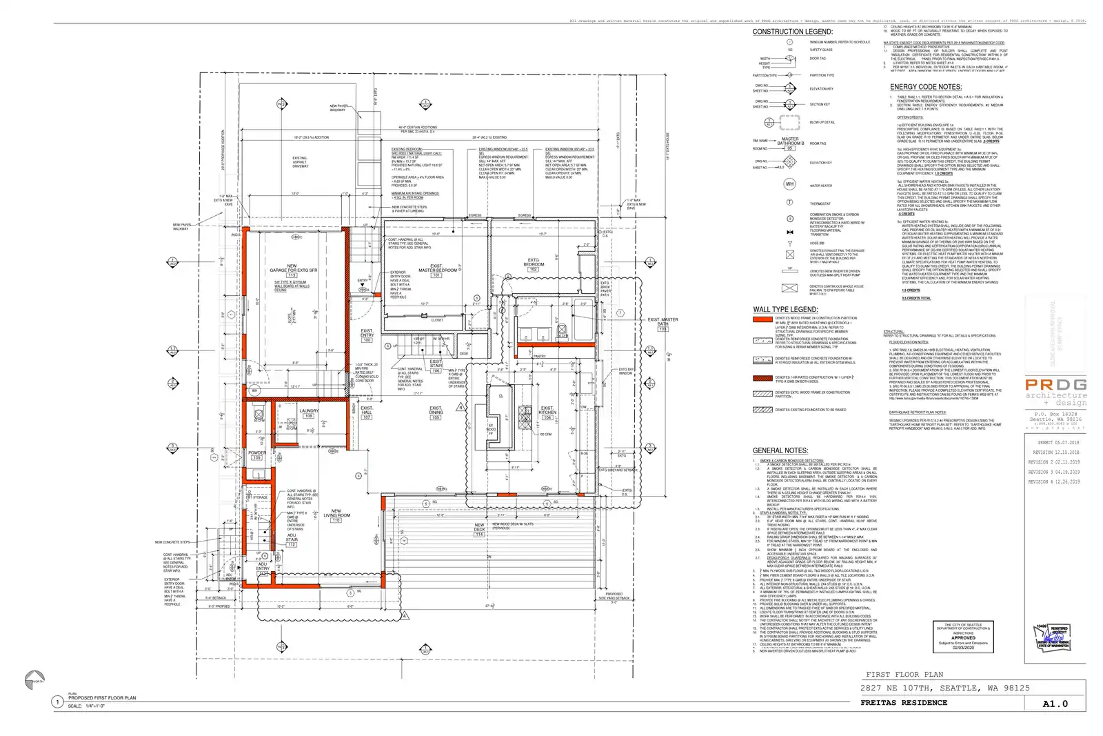 Site plan for 2827 NE 107th St