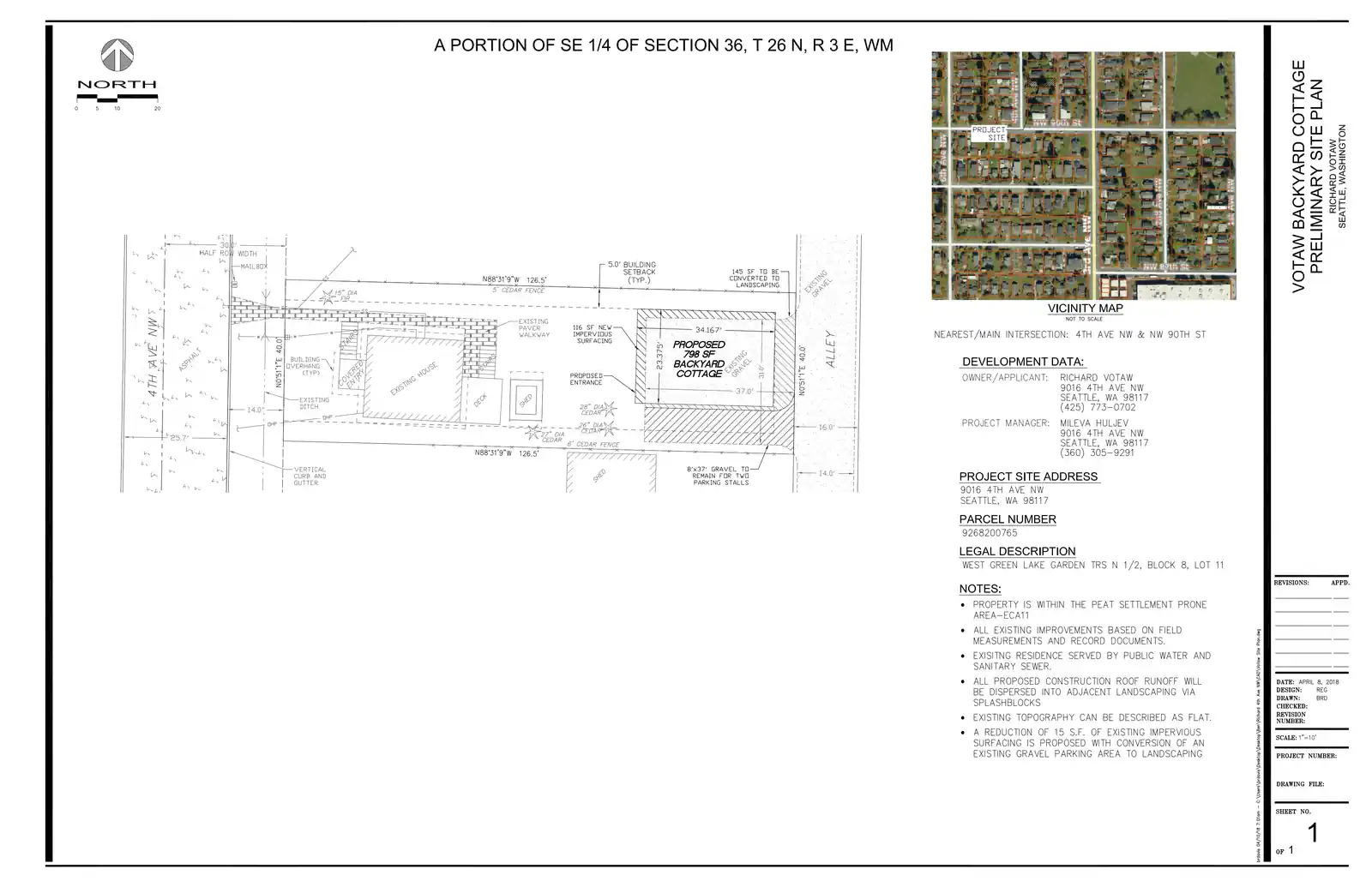 Site plan for 9016 4th Ave NW