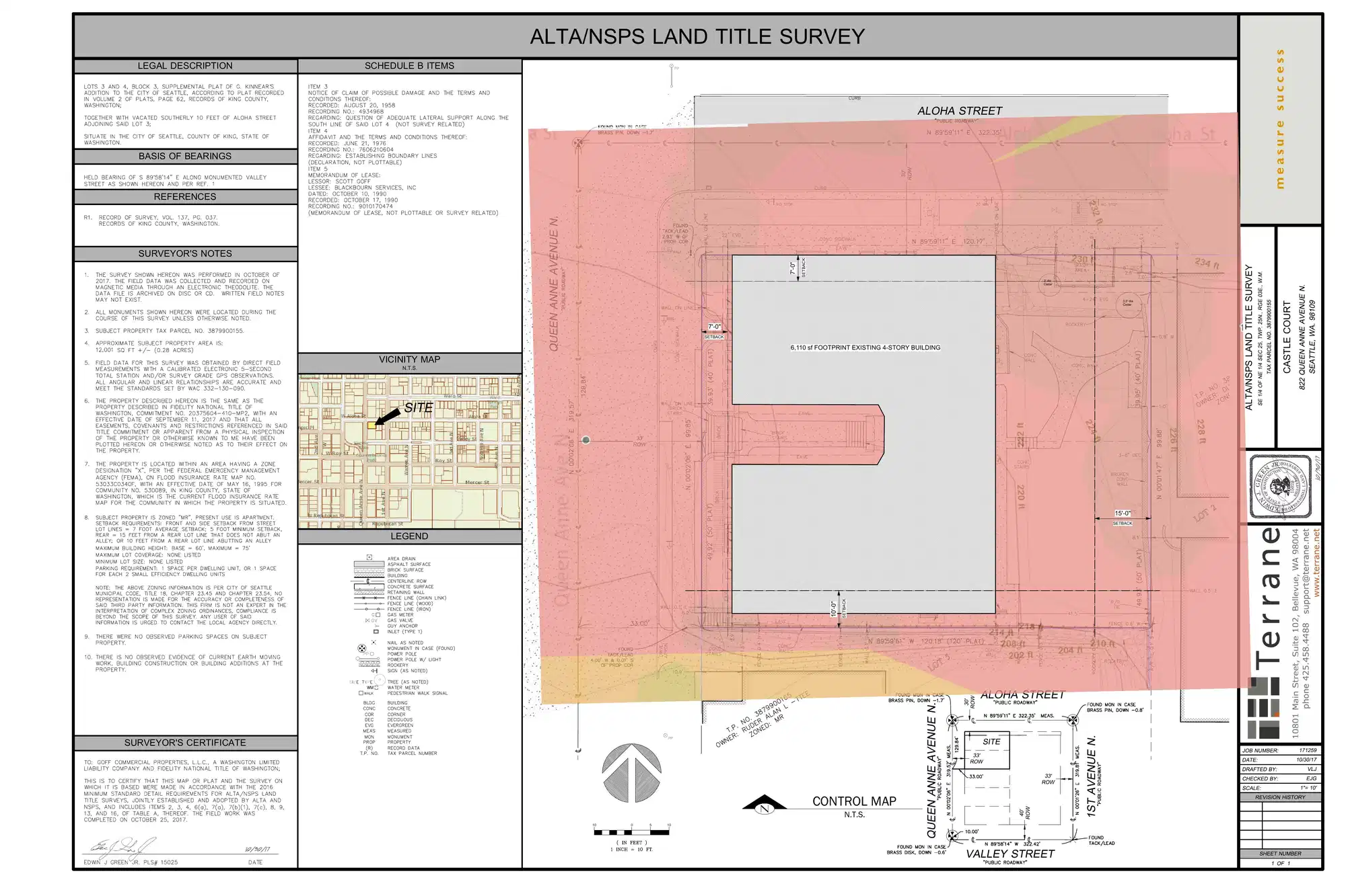 Site plan for 822 Queen Anne Ave N