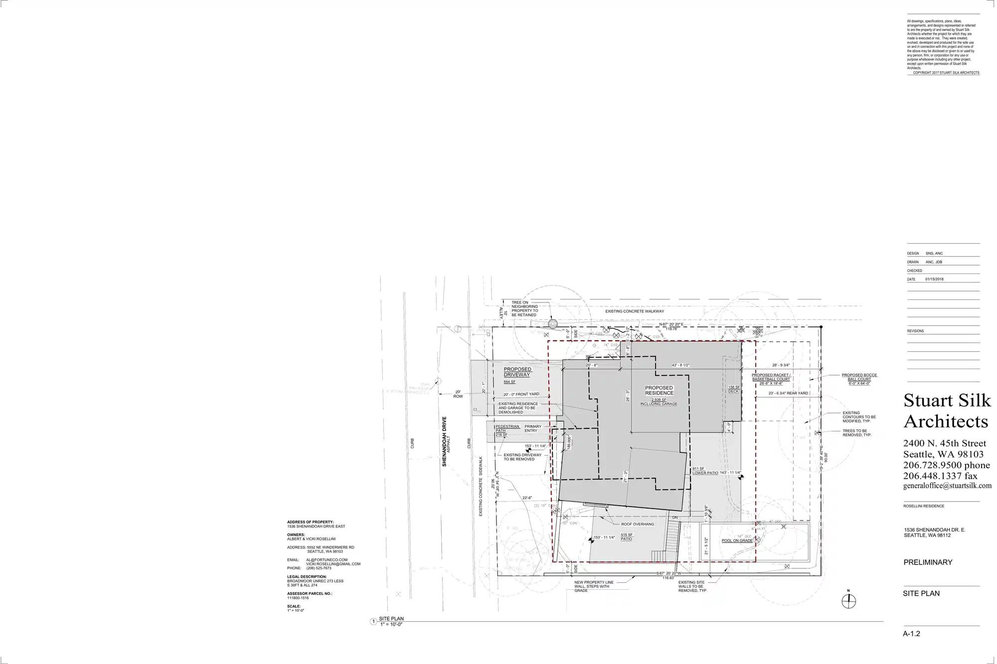 Site plan for 1536 Shenandoah Dr E