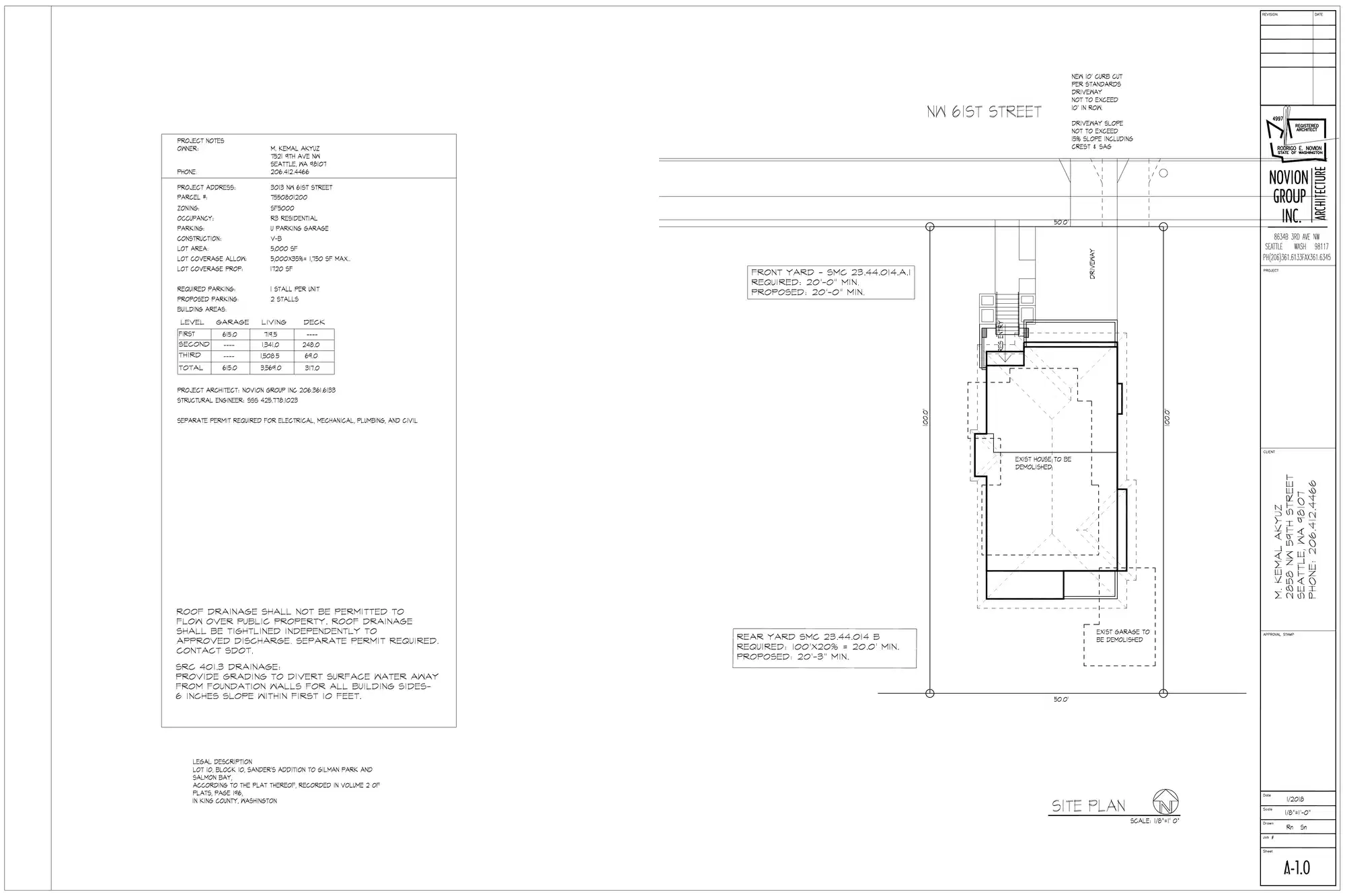 Site plan for 3013 NW 61st St