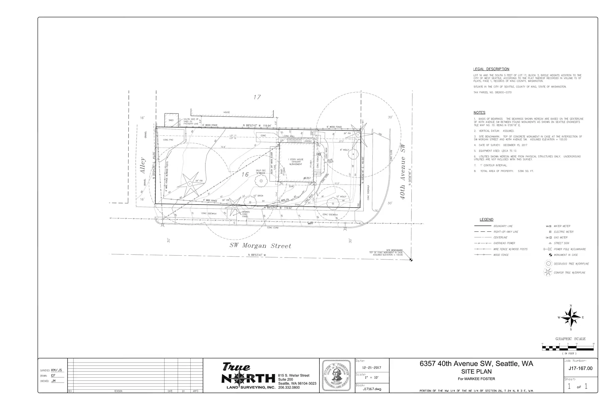 Site plan for 6357 40th Ave SW