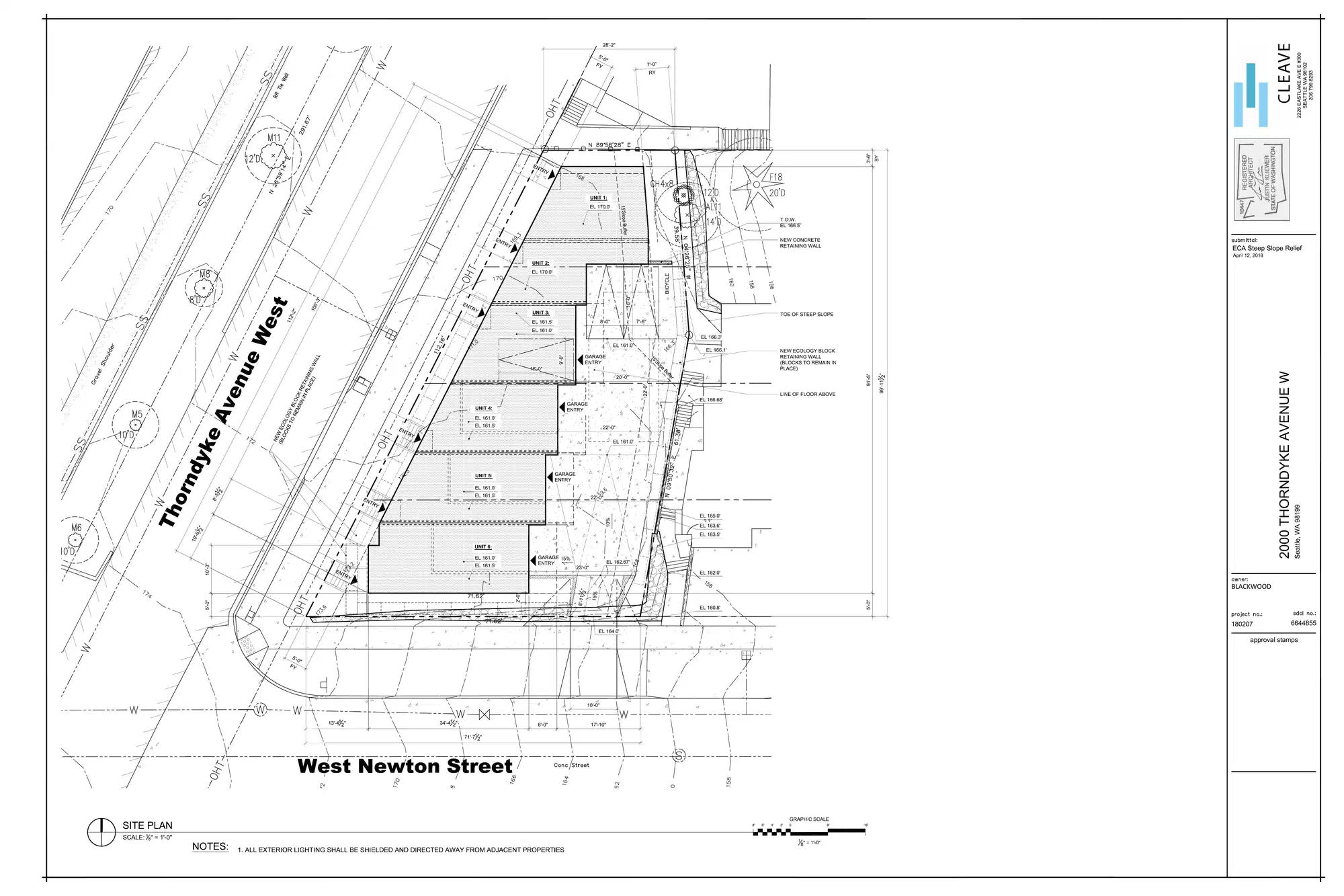 Site plan for 2000 Thorndyke Ave W