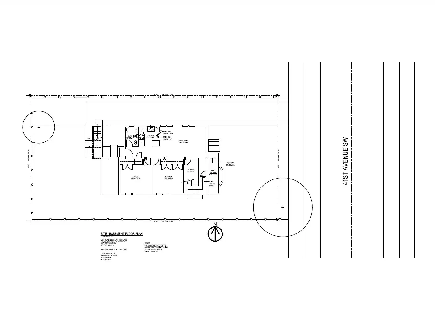 Site plan for 3227 41st Ave SW