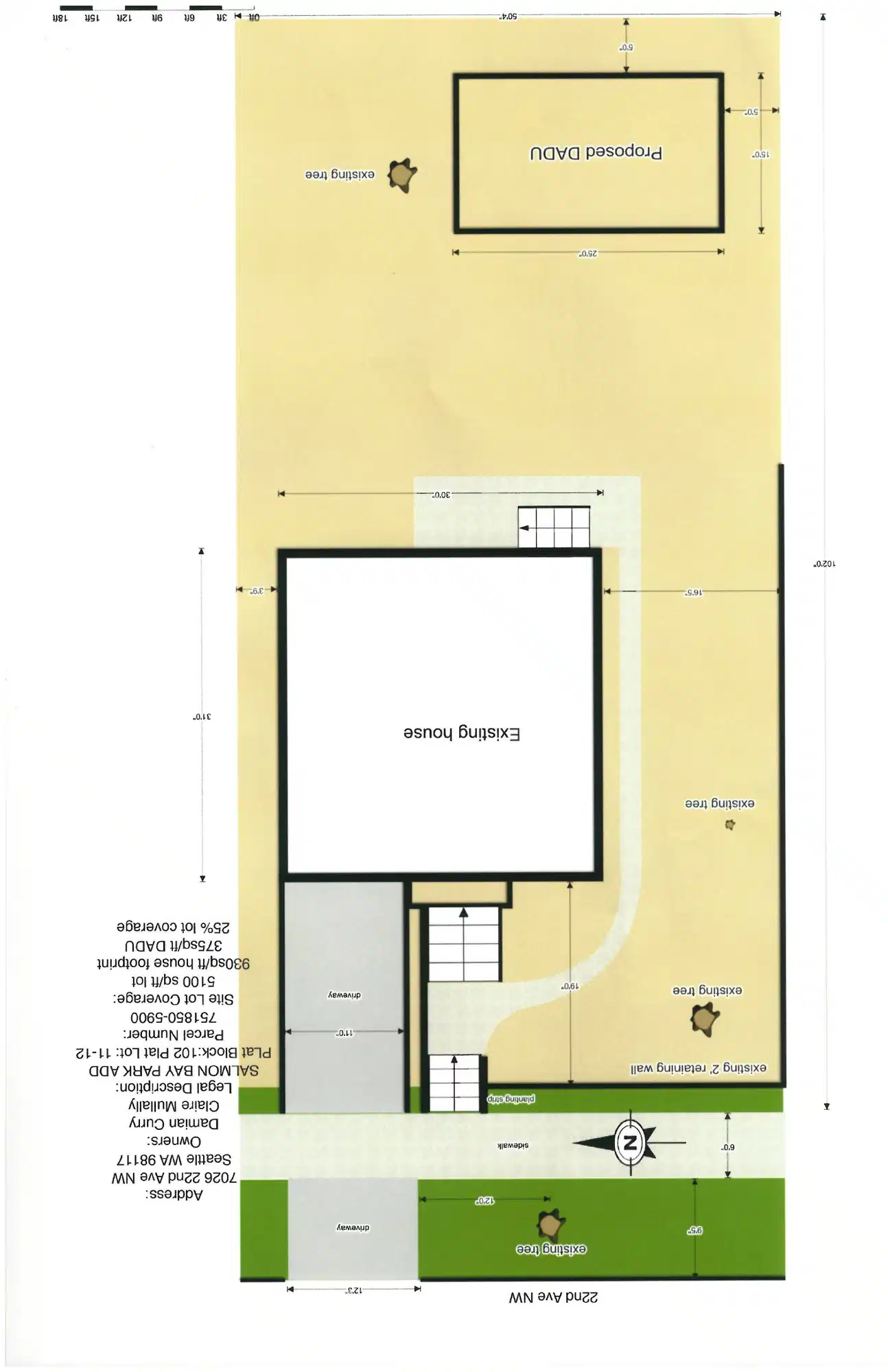 Site plan for 7026 22nd Ave NW