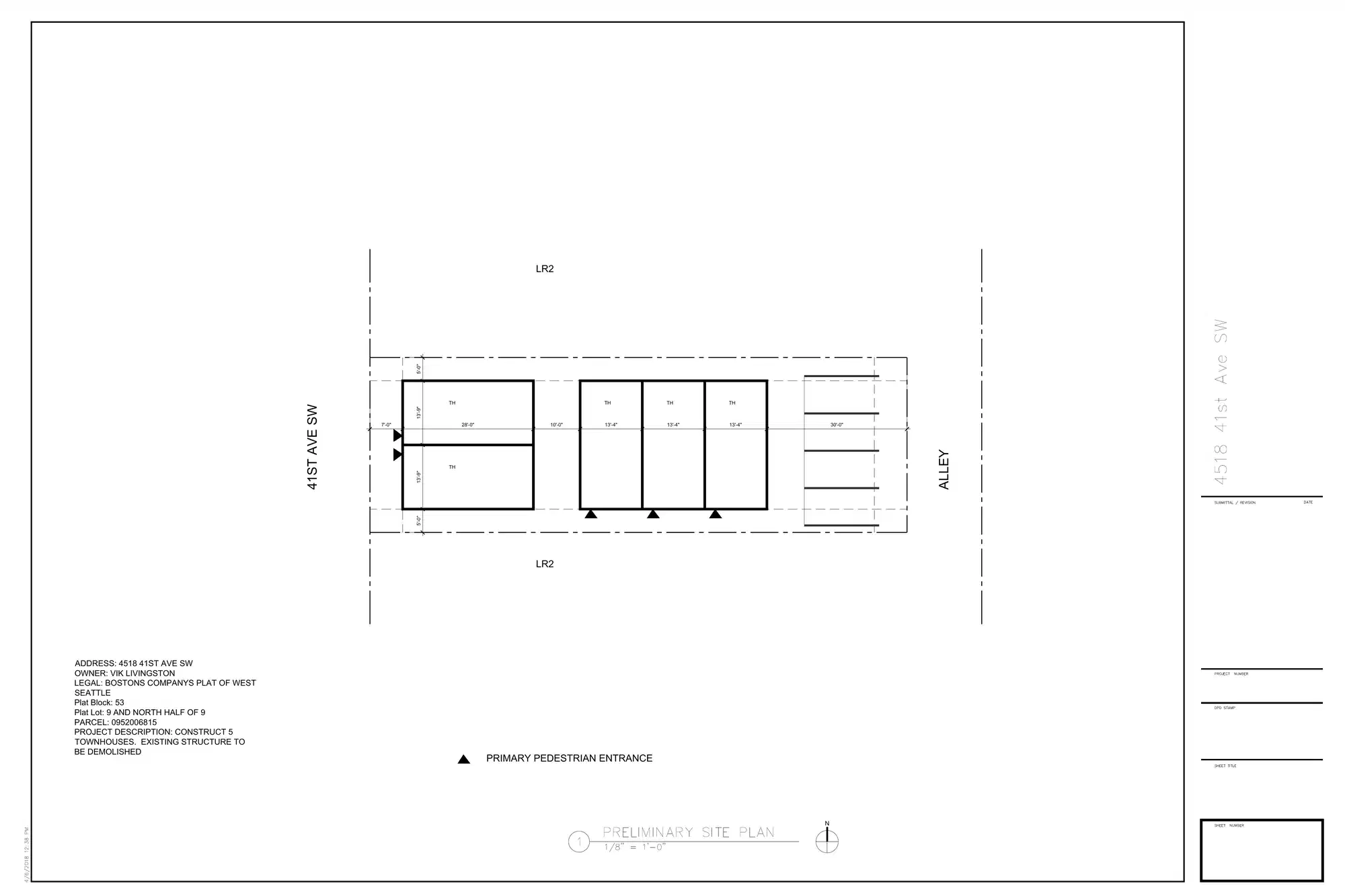 Site plan for 4518 41st Ave SW
