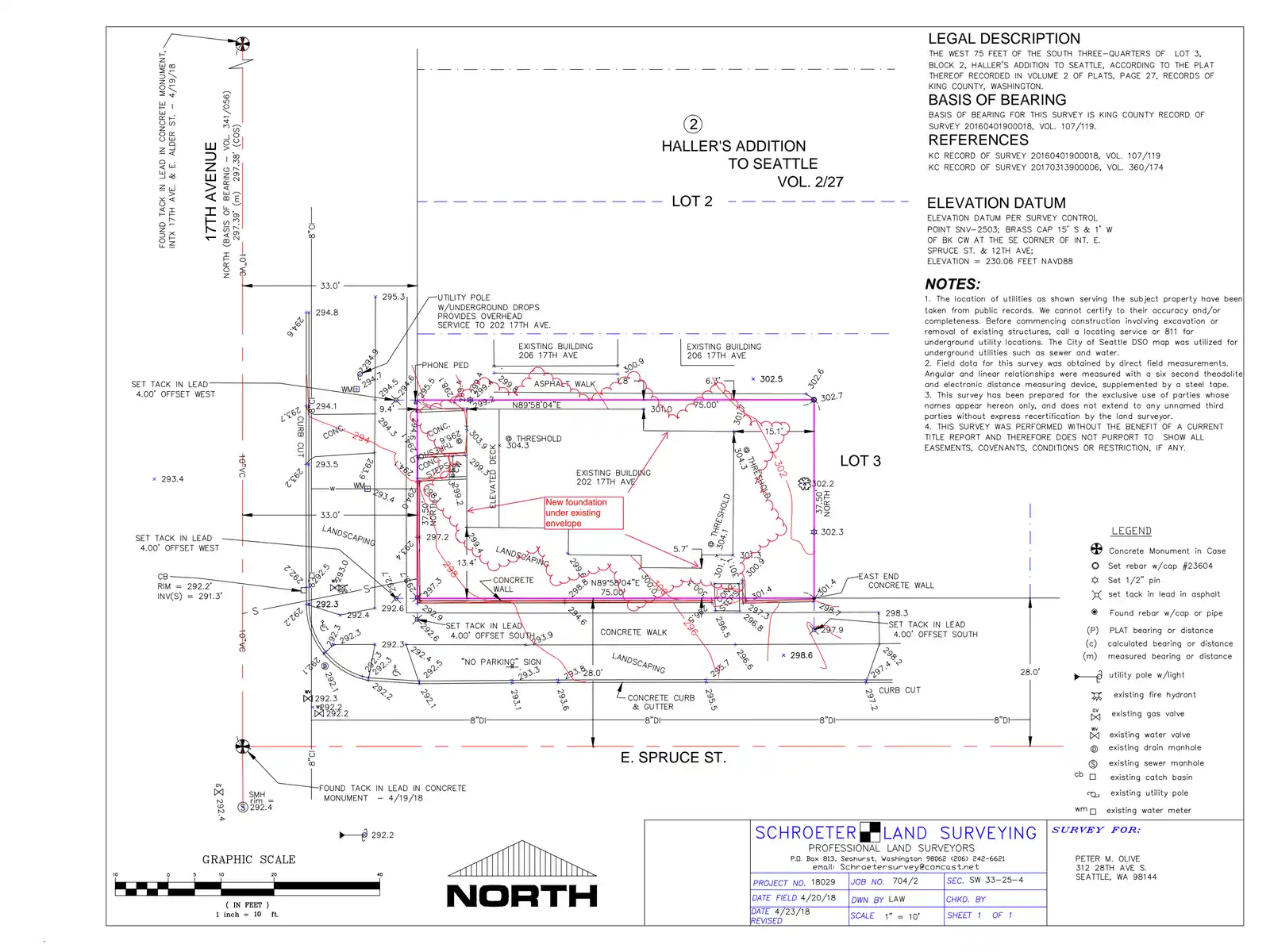 Site plan for 202 17th Ave