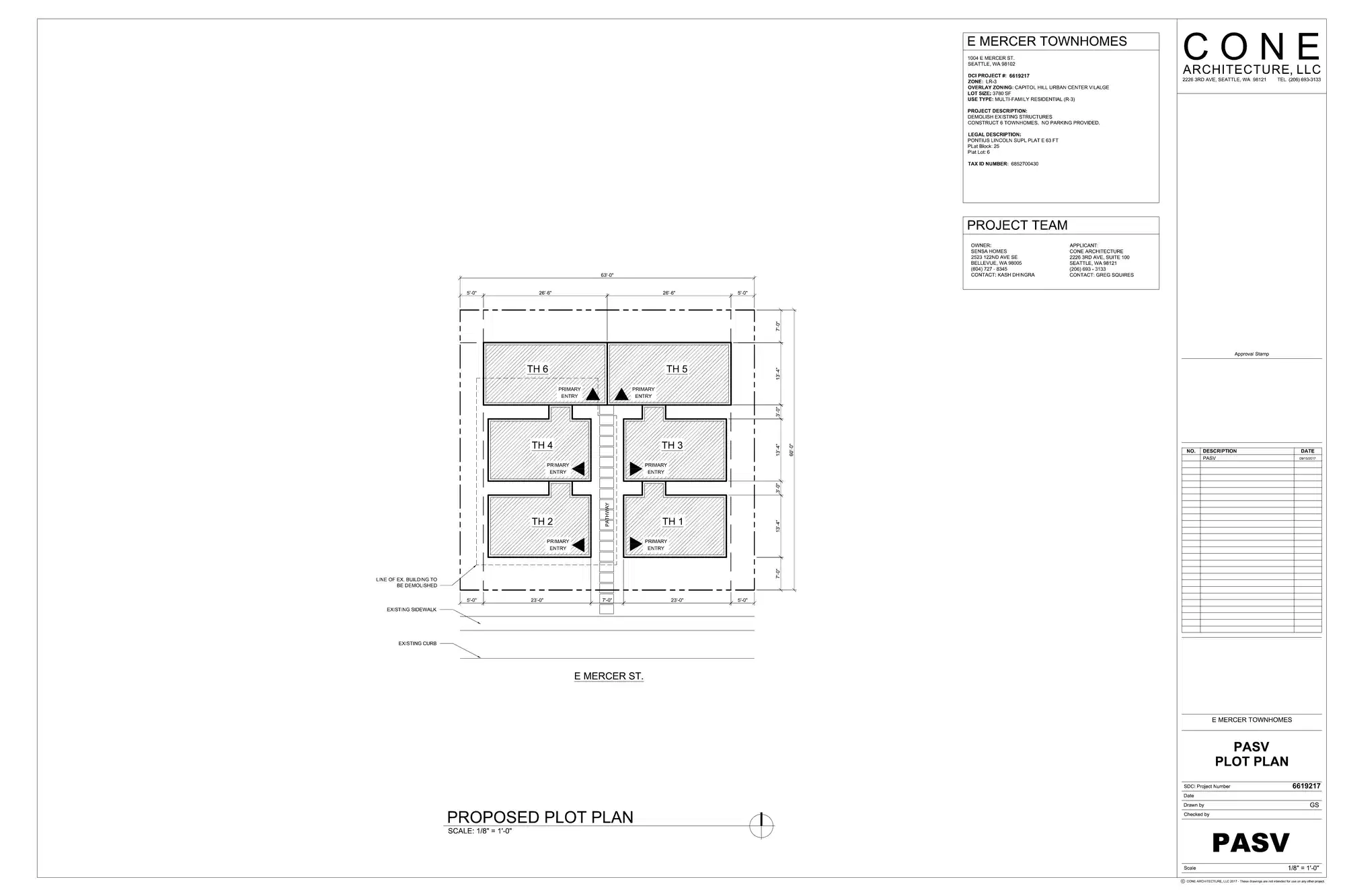 Site plan for 1006 E Mercer St