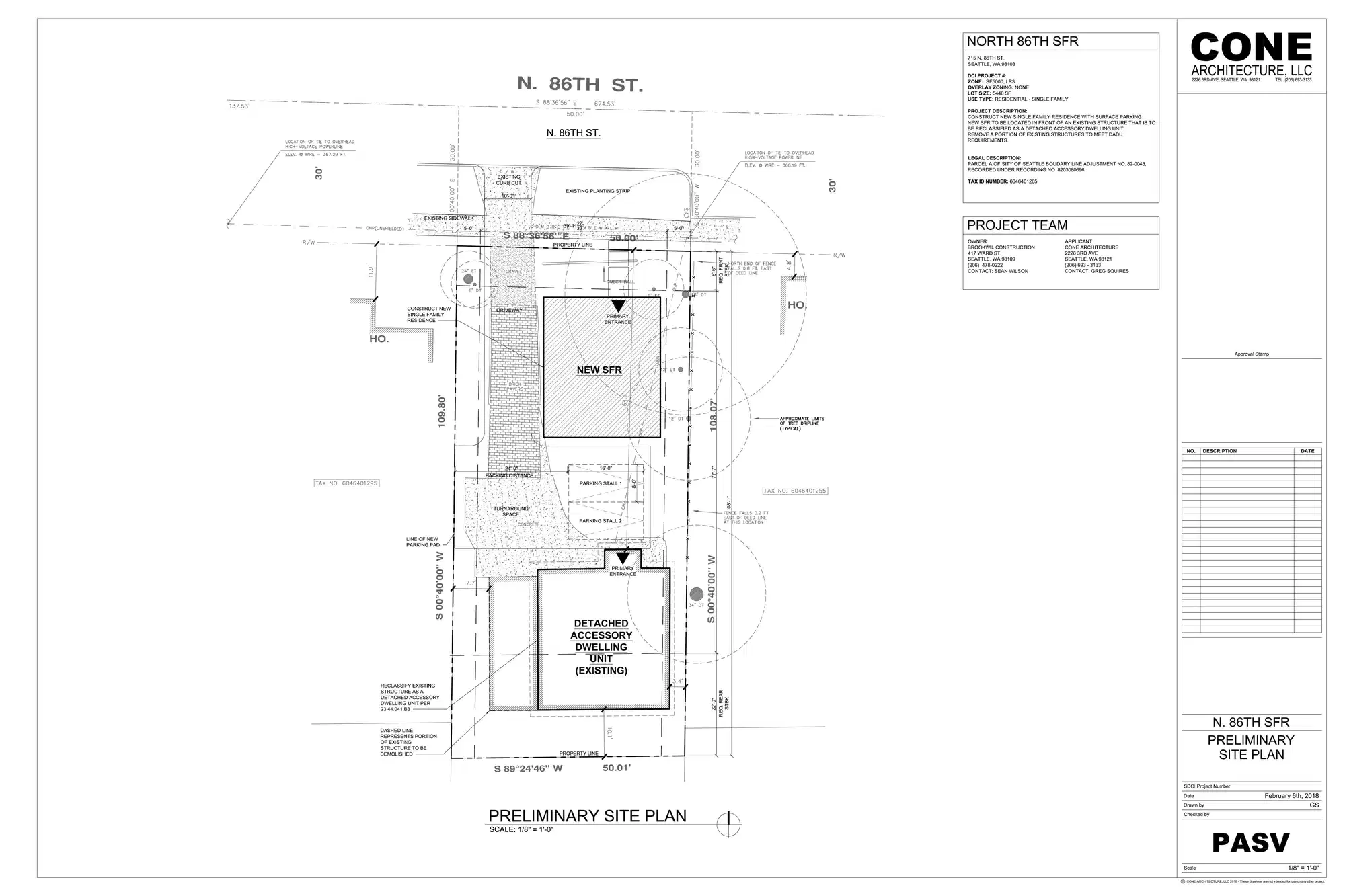 Site plan for 715 N 86th St
