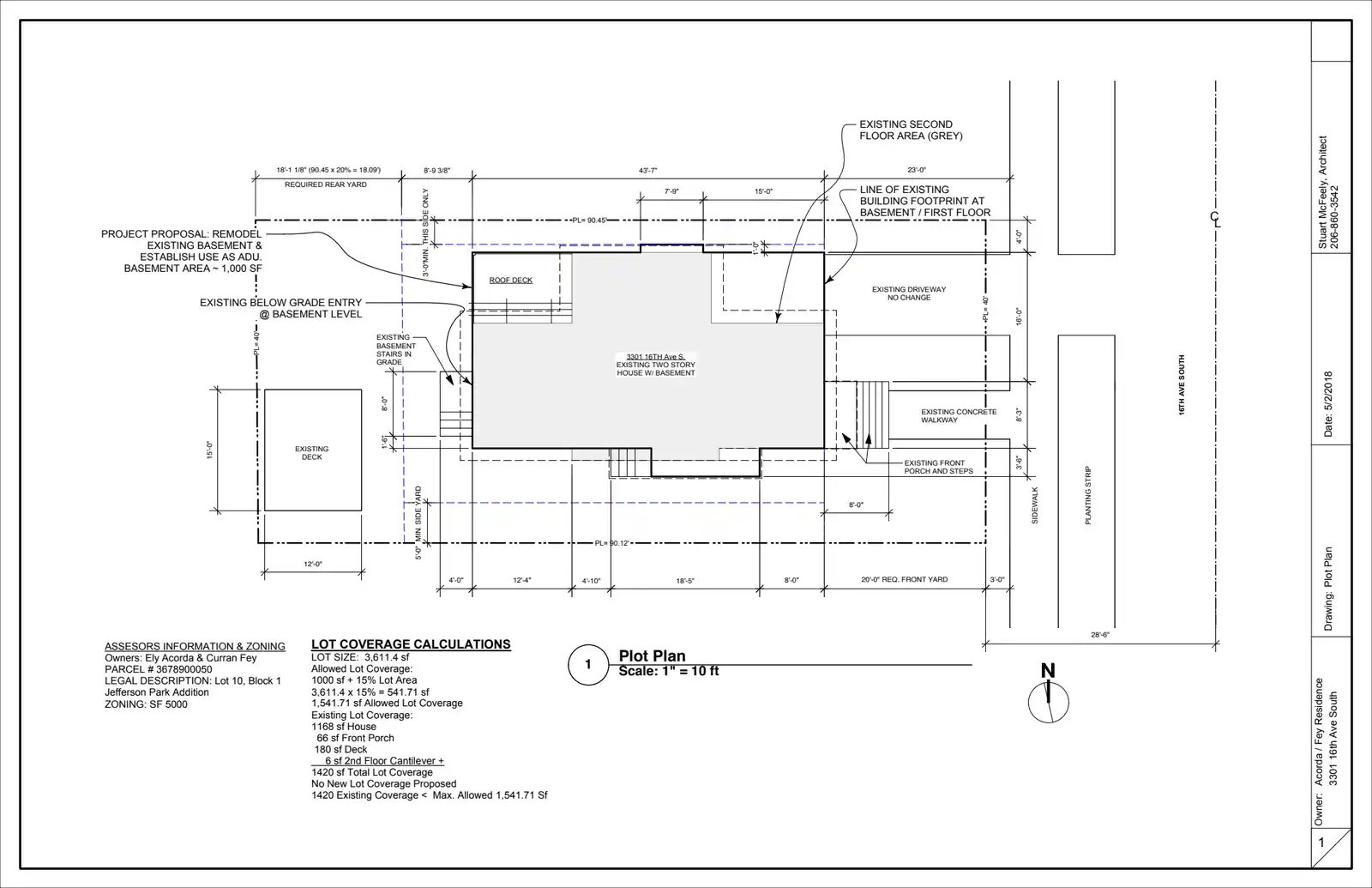 Site plan for 3301 16th Ave S