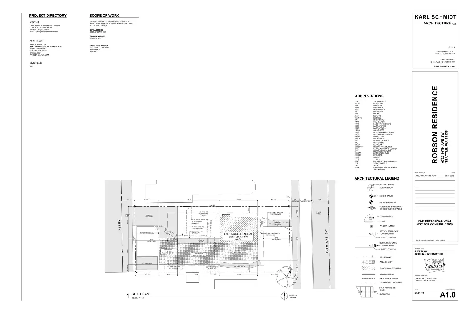 Site plan for 6725 40th Ave SW