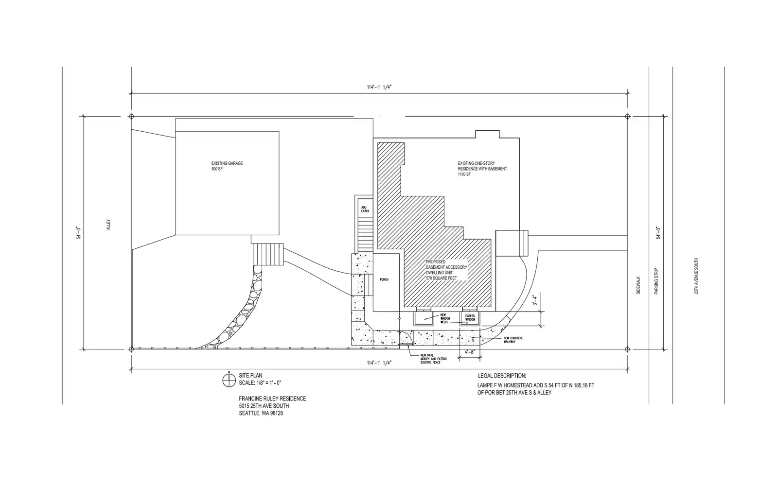 Site plan for 5015 25th Ave S