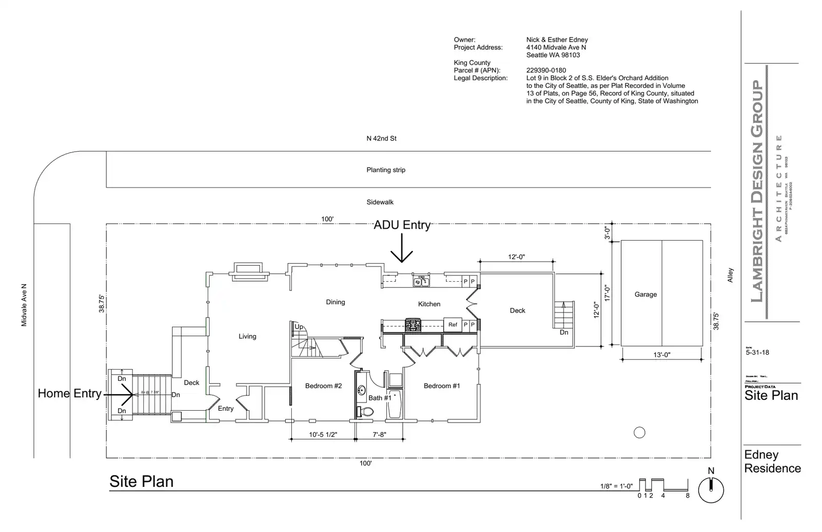 Site plan for 4140 Midvale Ave N