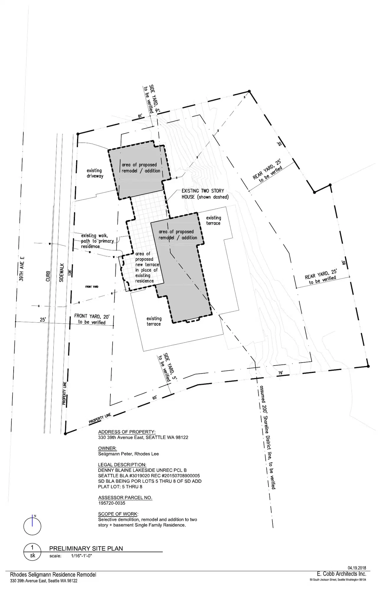 Site plan for 330 39th Ave E