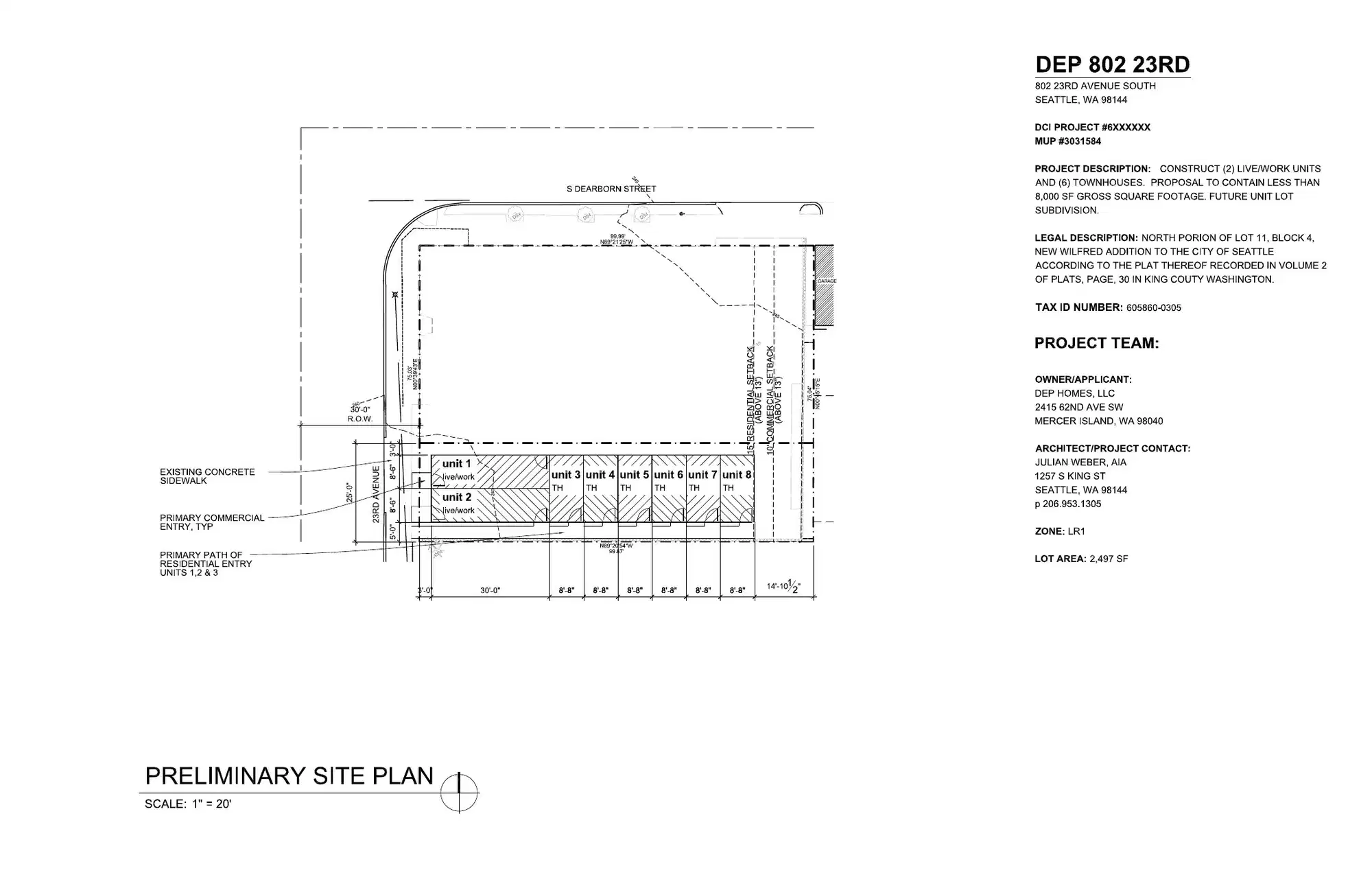Site plan for 802 23rd Ave S