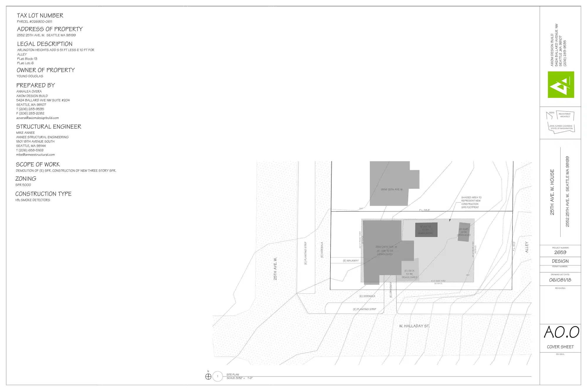 Site plan for 2552 25th Ave W