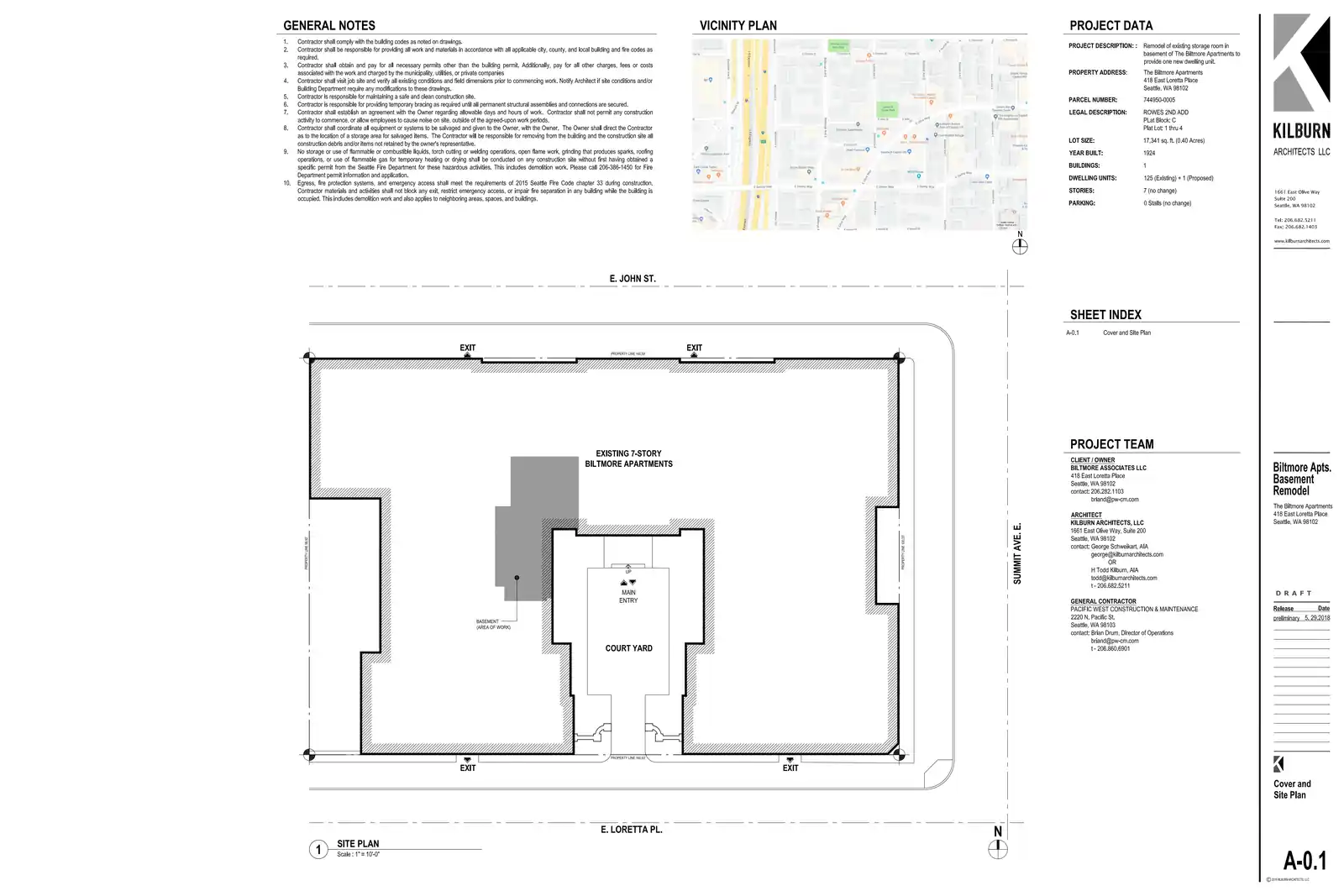 Site plan for 418 E Loretta Pl